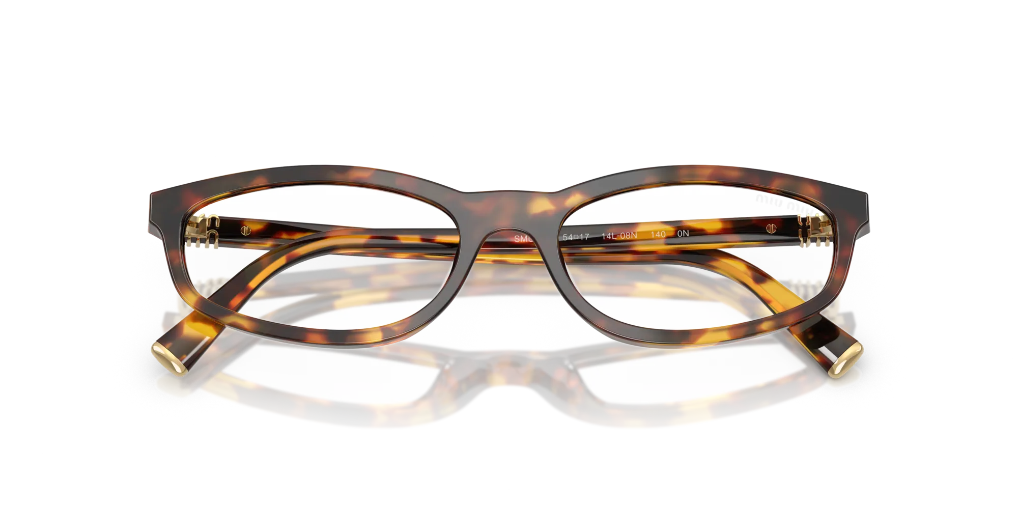 Miu Miu MU A06S 14L08N Occhiali da sole Acetato Tartaruga Trasparente Geometrica Normale - immagine 2