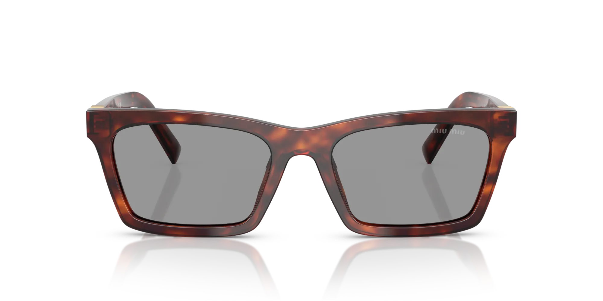 Miu Miu MU A05S 21C40O Occhiali da sole Acetato Havana Grigio Squadrata Normale - immagine 3