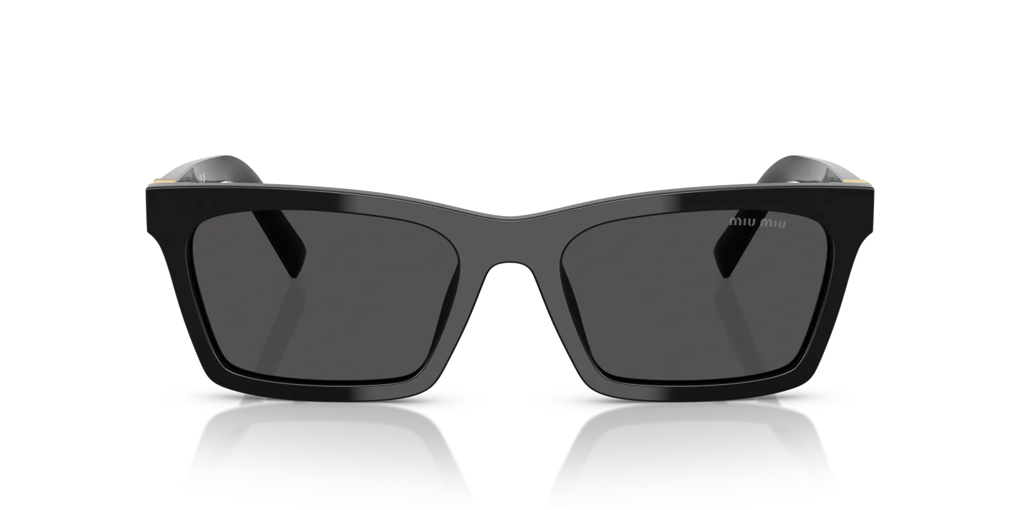 Miu Miu MU A05S 16K08Z Occhiali da sole Acetato Nero Grigio Squadrata Normale - immagine 3