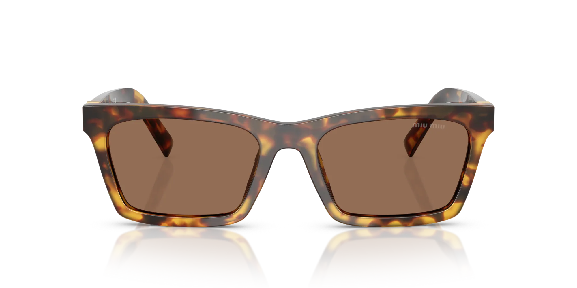 Miu Miu MU A05S 14L60M Occhiali da sole Acetato Tartaruga Marrone Squadrata Normale - immagine 3