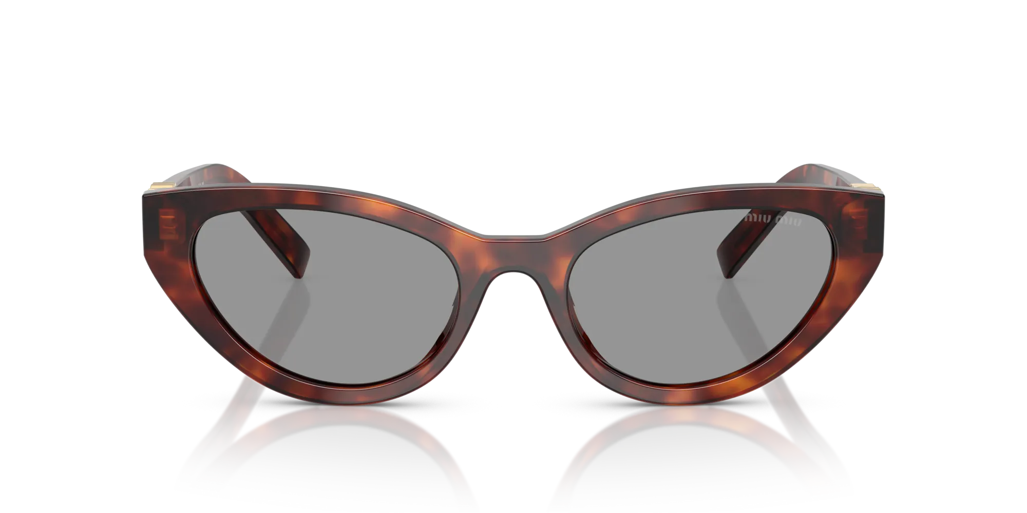 Miu Miu MU A04S 21C40O Occhiali da sole Acetato Havana Grigio Farfalla Normale - immagine 3