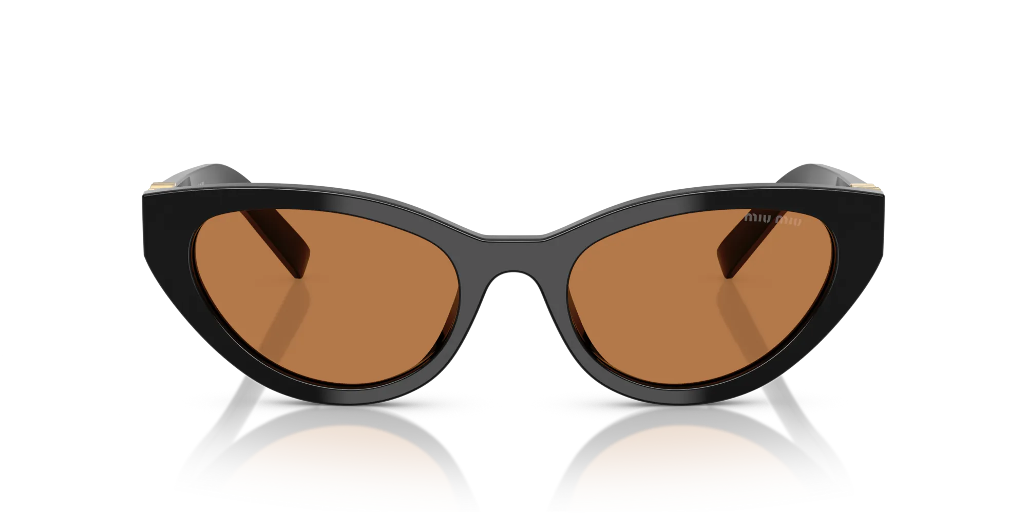 Miu Miu MU A04S 16K10I Occhiali da sole Acetato Nero Marrone Farfalla Normale - immagine 3