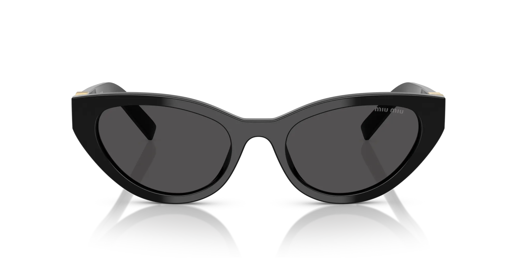 Miu Miu MU A04S 16K08Z Occhiali da sole Acetato Nero Grigio Farfalla Normale - immagine 3