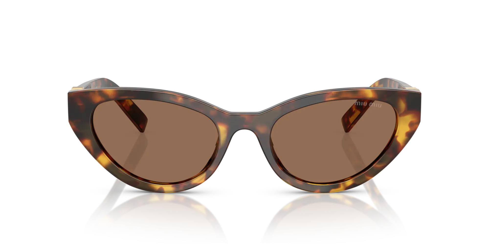 Miu Miu MU A04S 14L60M Occhiali da sole Acetato Tartaruga Marrone Farfalla Normale - immagine 3