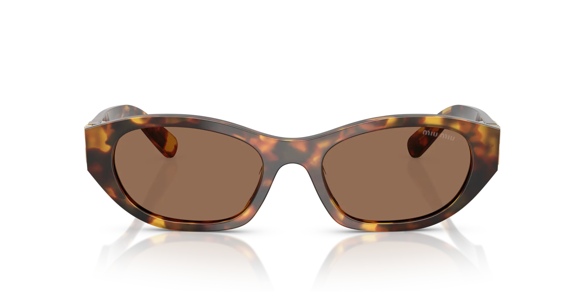 Miu Miu MU A03S 14L60M Occhiali da sole Acetato Tartaruga Marrone Geometrica Normale - immagine 3