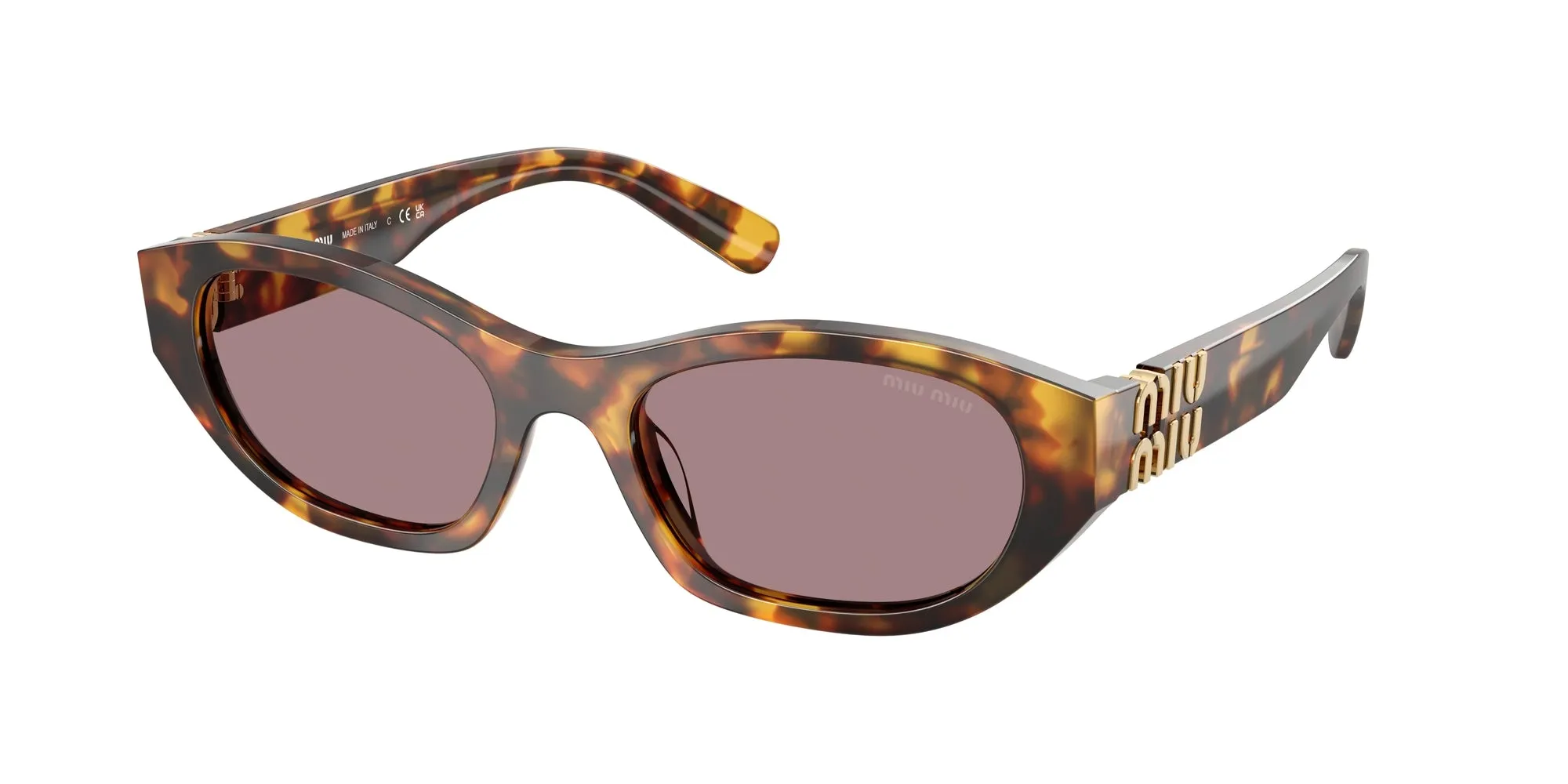 Miu Miu MU A03S 14L20I Occhiali da sole Acetato Tartaruga Marrone Geometrica Normale - immagine 1