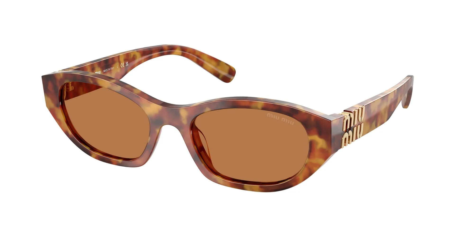 Miu Miu MU A03S 10L10I Occhiali da sole Acetato Marrone Marrone Geometrica Normale - immagine 1