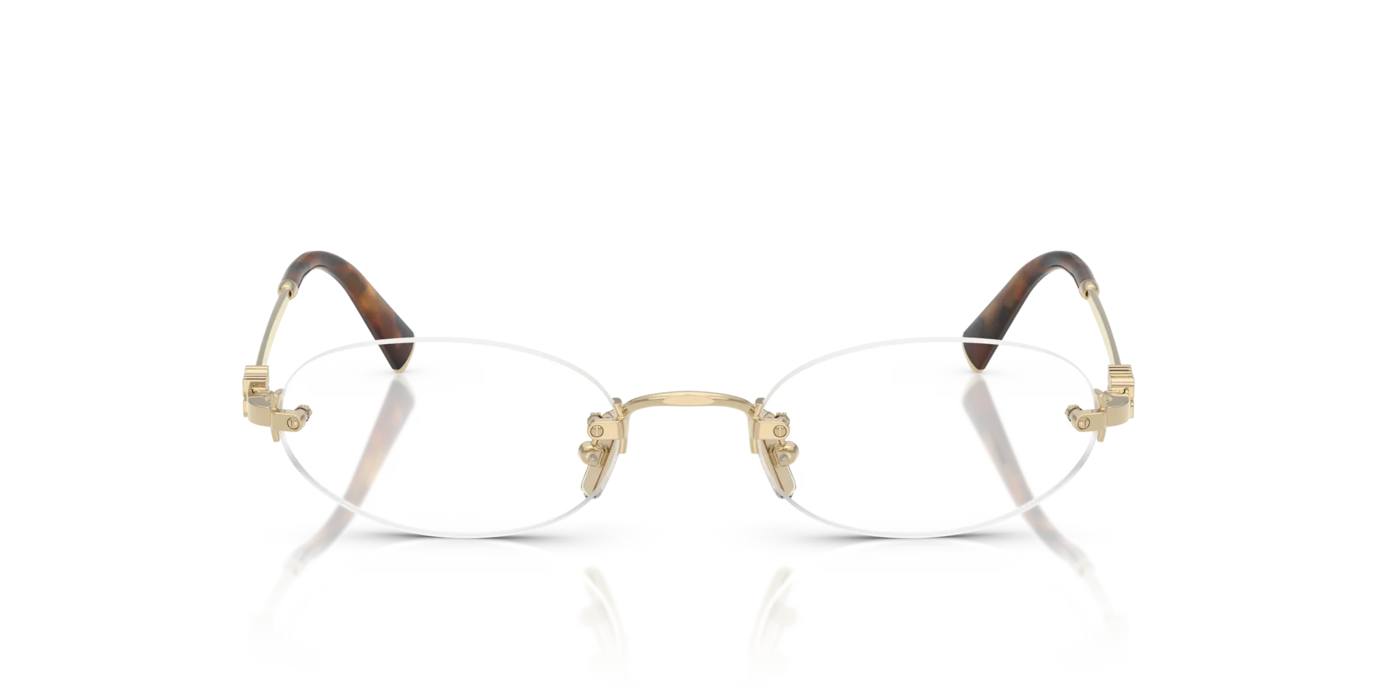 Miu Miu MU 53WV ZVN1O1 Montature da vista Metallo Oro Trasparente Rotonda Normale - immagine 3