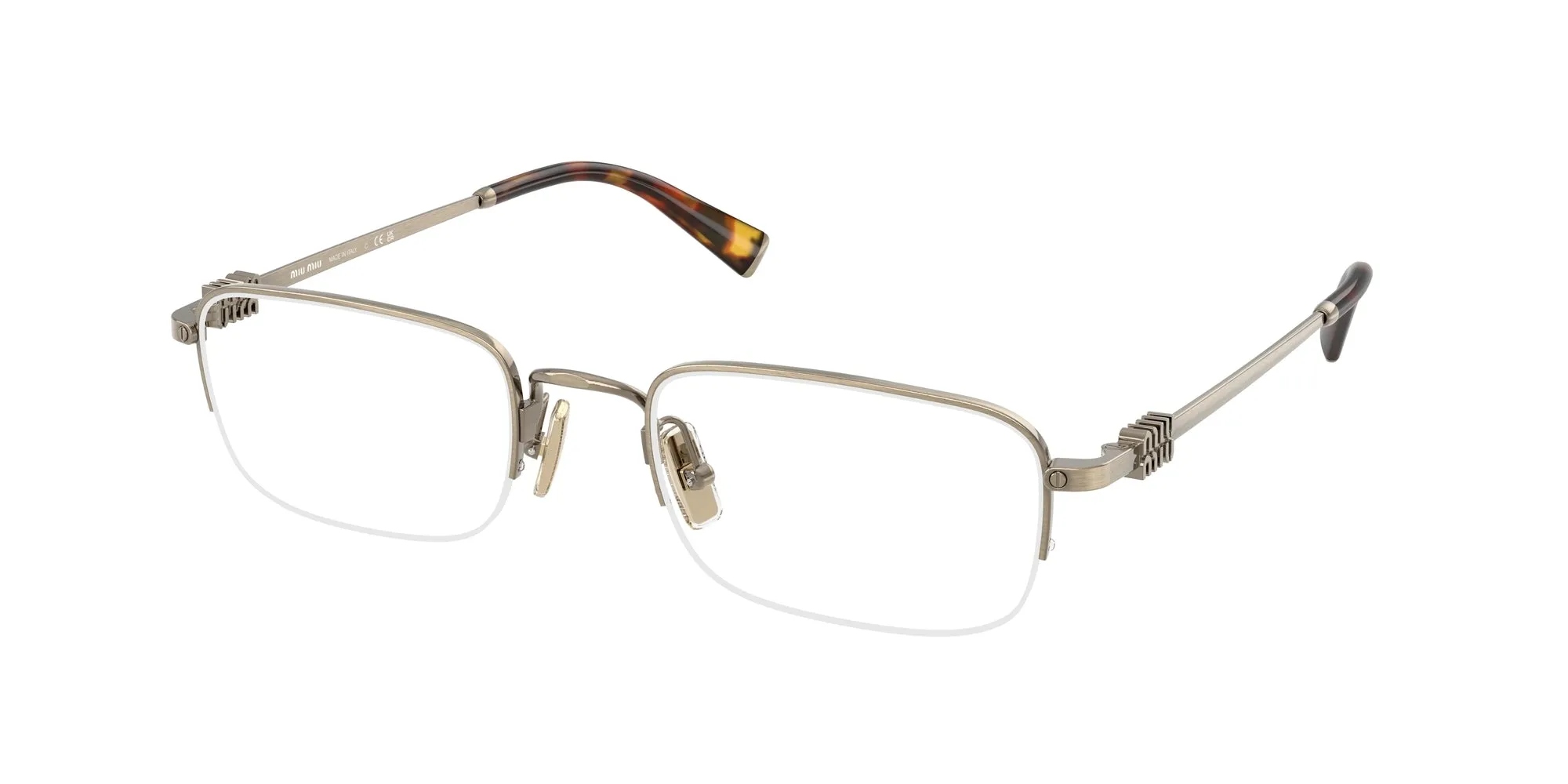 Miu Miu MU 52WV 26C1O1 Montature da vista Metallo Oro Squadrata Normale - immagine 1