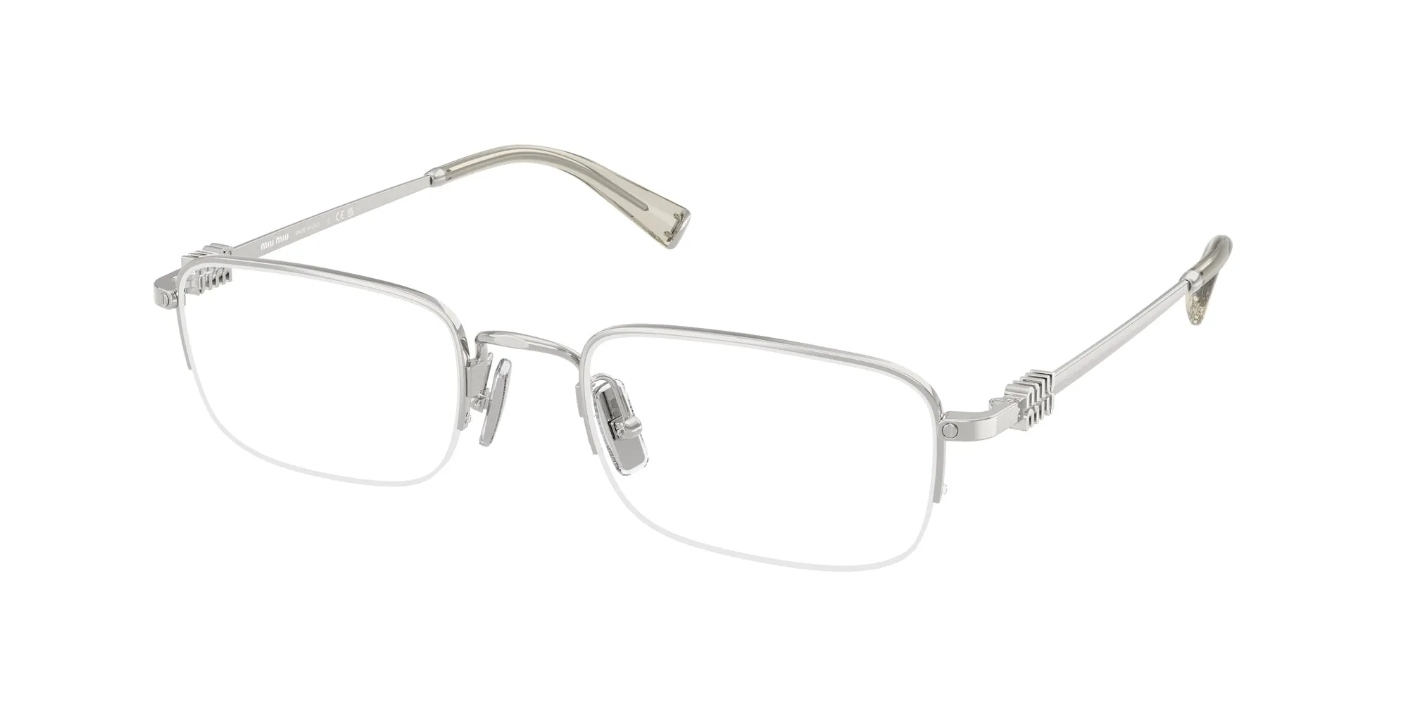 Miu Miu MU 52WV 1BC1O1 Montature da vista Metallo Argento Squadrata Normale - immagine 1