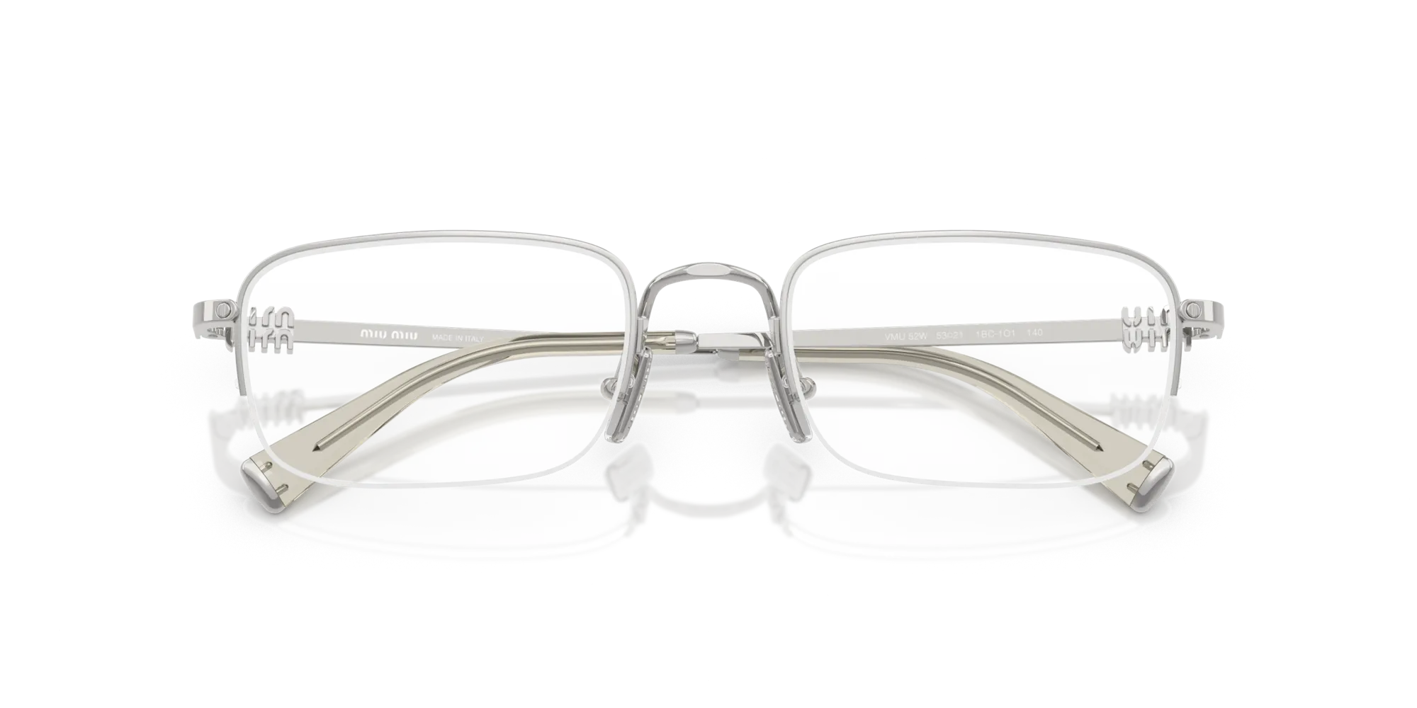 Miu Miu MU 52WV 1BC1O1 Montature da vista Metallo Argento Squadrata Normale - immagine 2