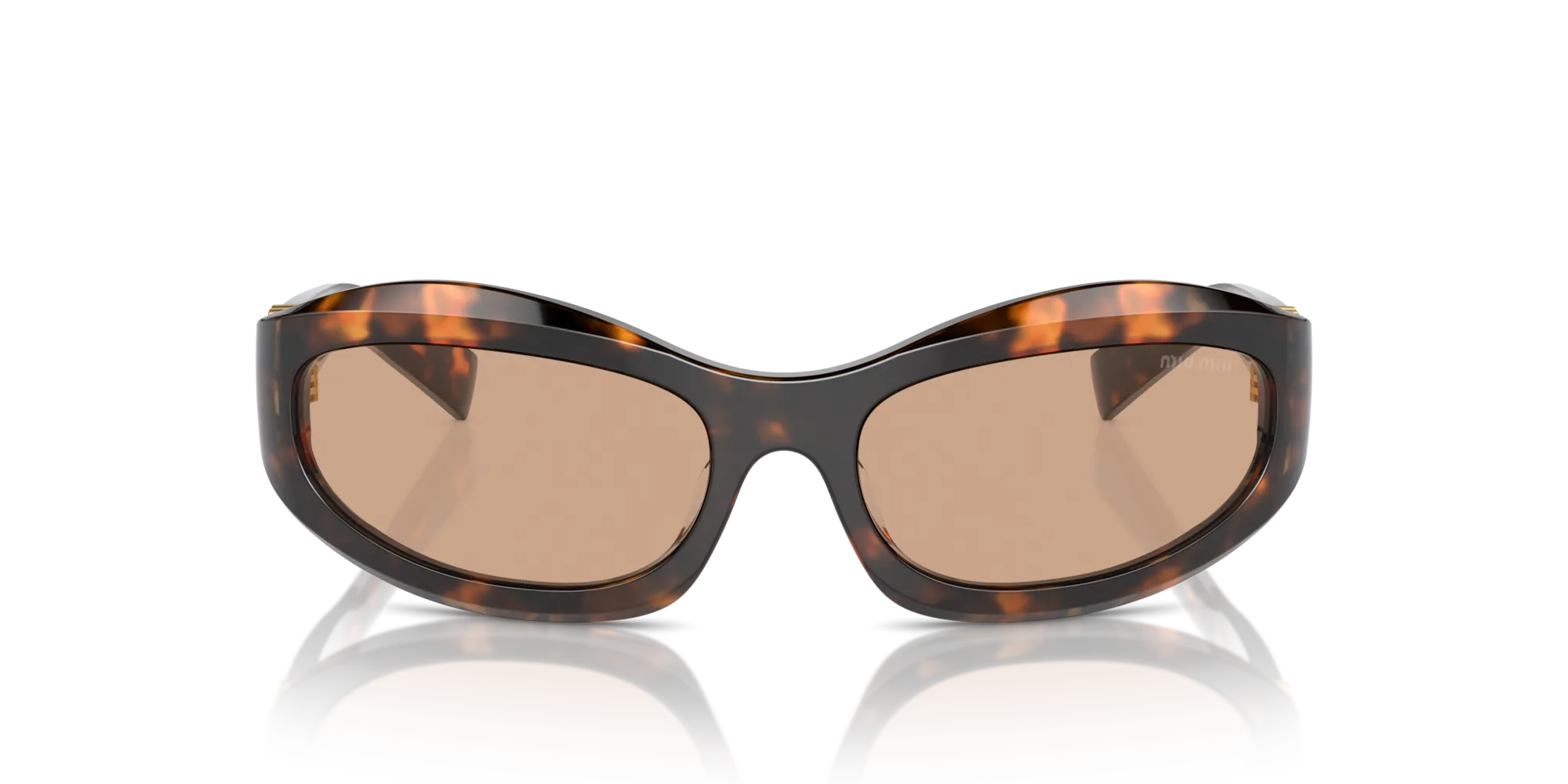 Miu Miu MU 14ZS 14L90H Occhiali da sole Acetato Tartaruga Marrone Geometrica Normale - immagine 3