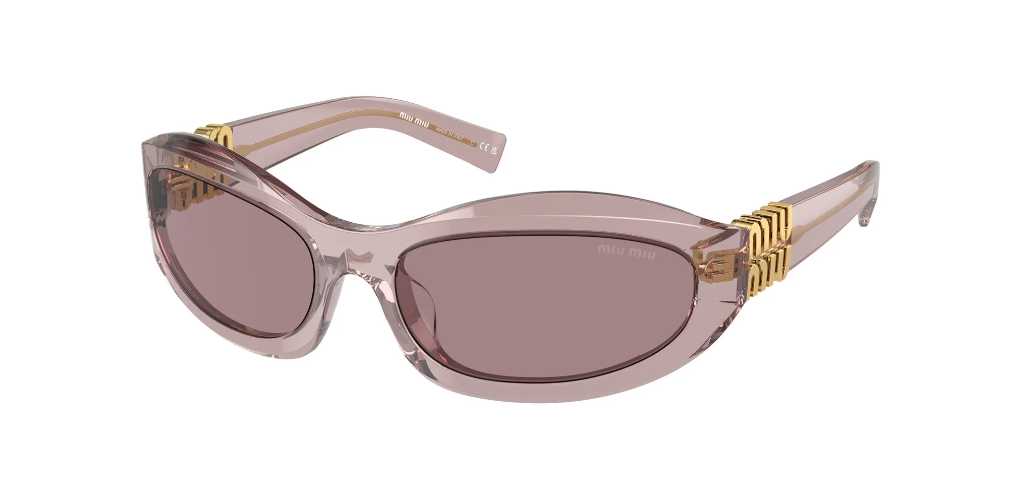 Miu Miu MU 14ZS 12W20I Occhiali da sole Acetato Viola Marrone Geometrica Normale - immagine 1