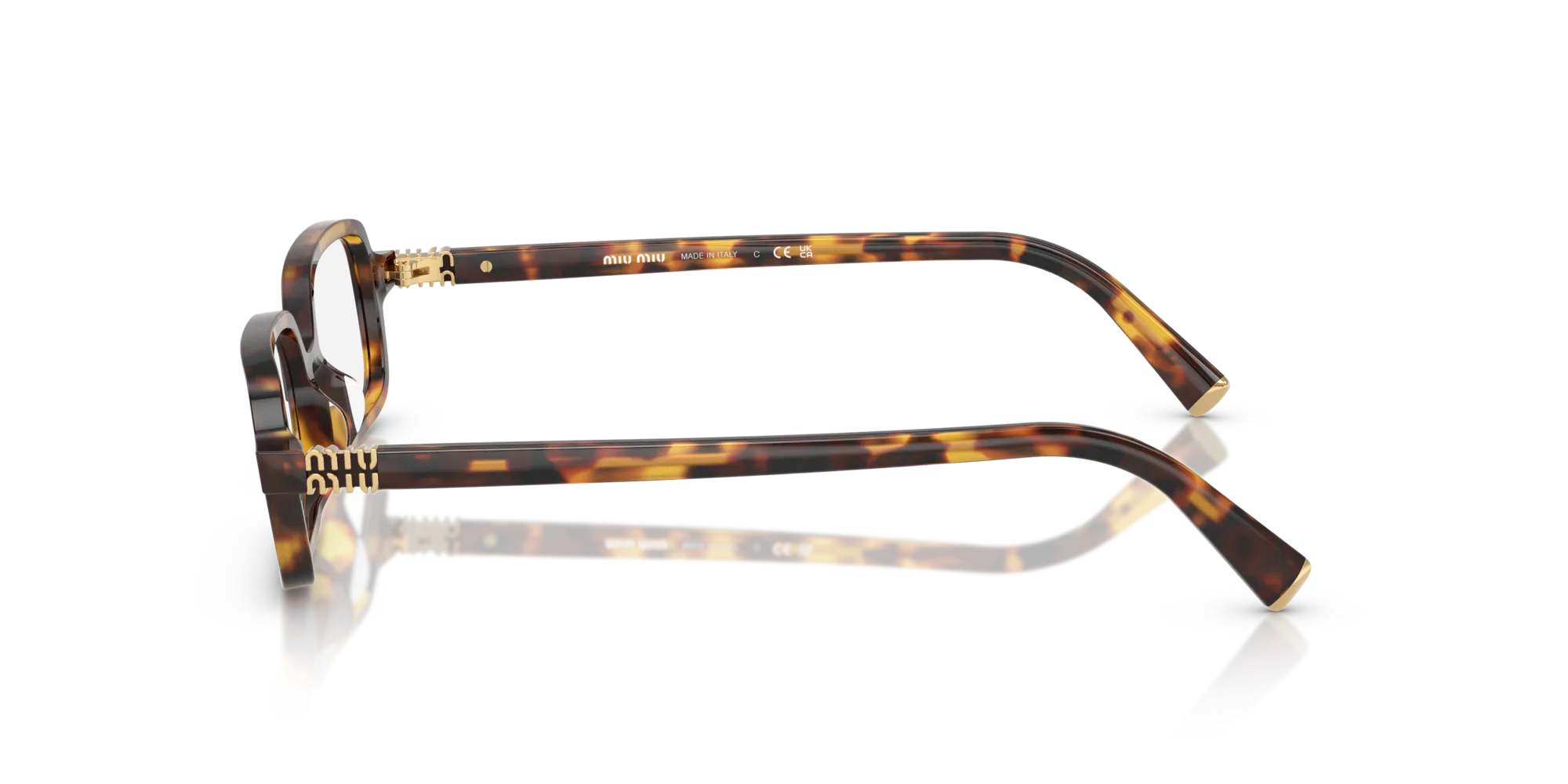 Miu Miu MU 11ZS 14L08N Occhiali da sole Acetato Tartaruga Trasparente Squadrata Normale - immagine 4