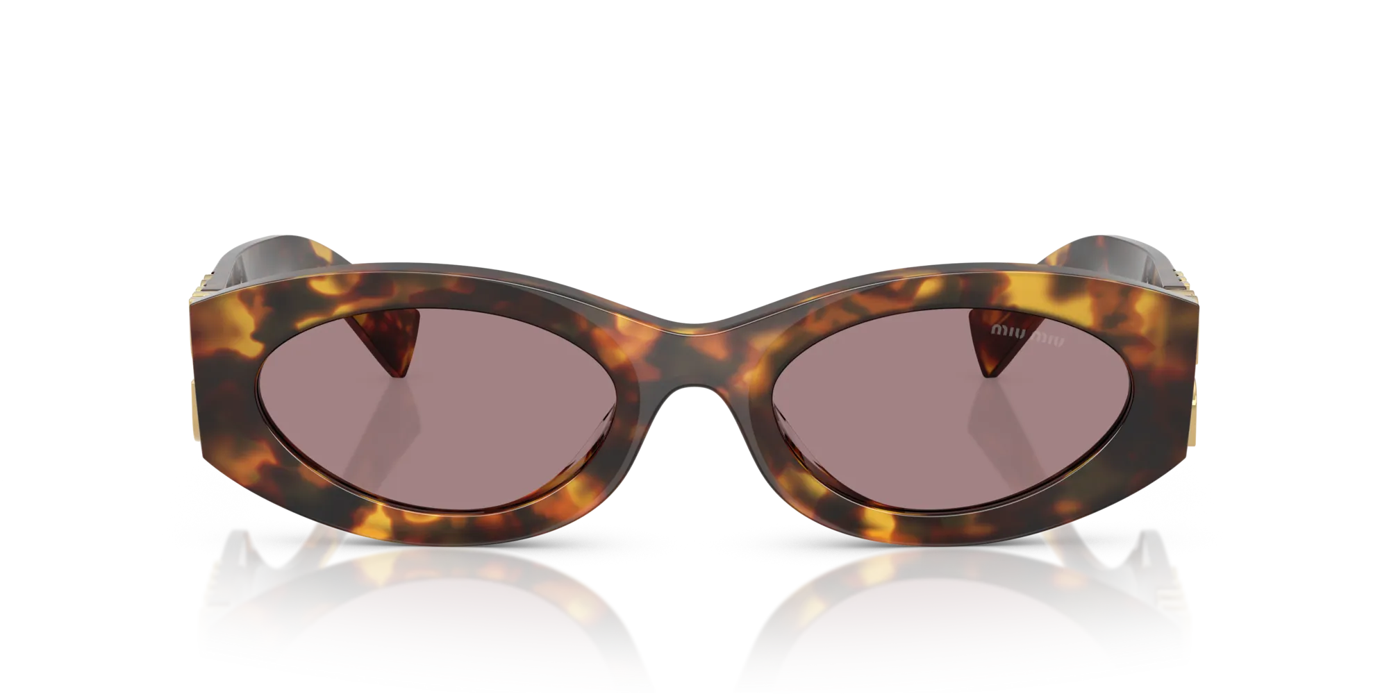 Miu Miu MU 11WS 0MU 11WS 14L20I Occhiali da sole Acetato Tartaruga Marrone Rotonda Normale - immagine 3
