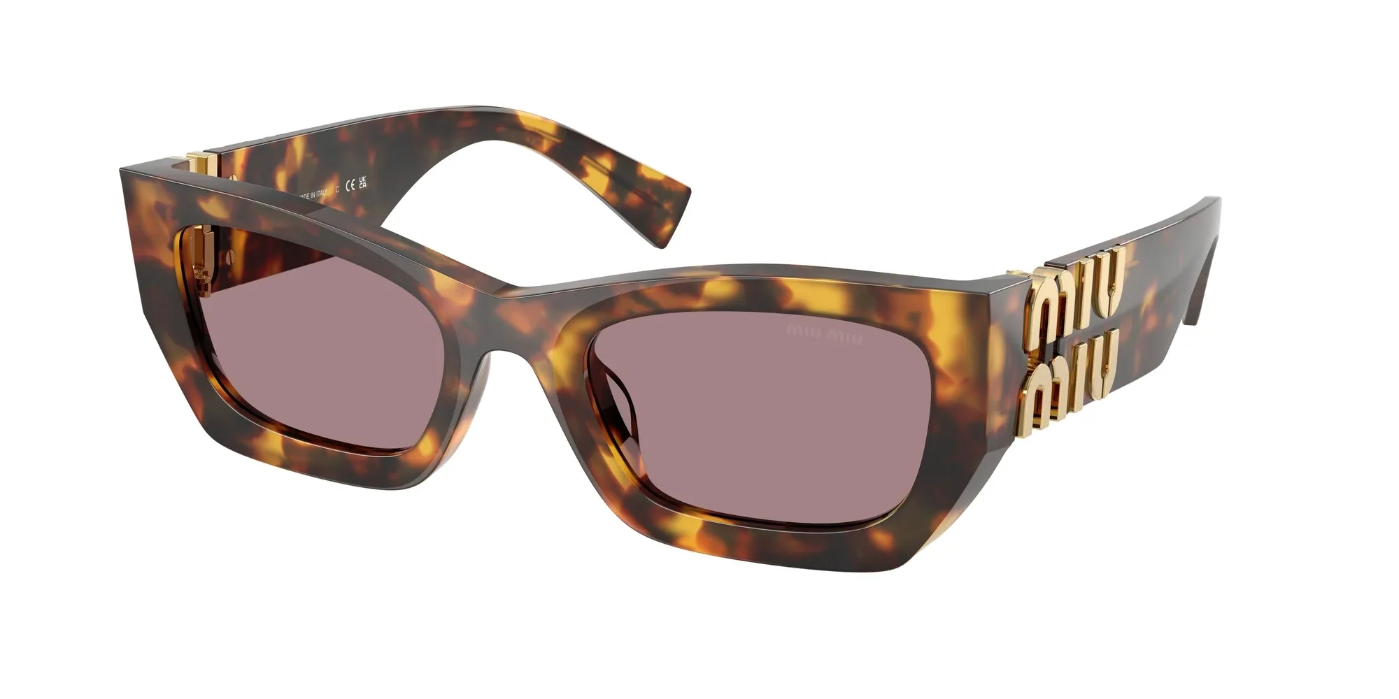 Miu Miu MU 09WS 14L20I Occhiali da sole Acetato Tartaruga Marrone Squadrata Normale - immagine 1