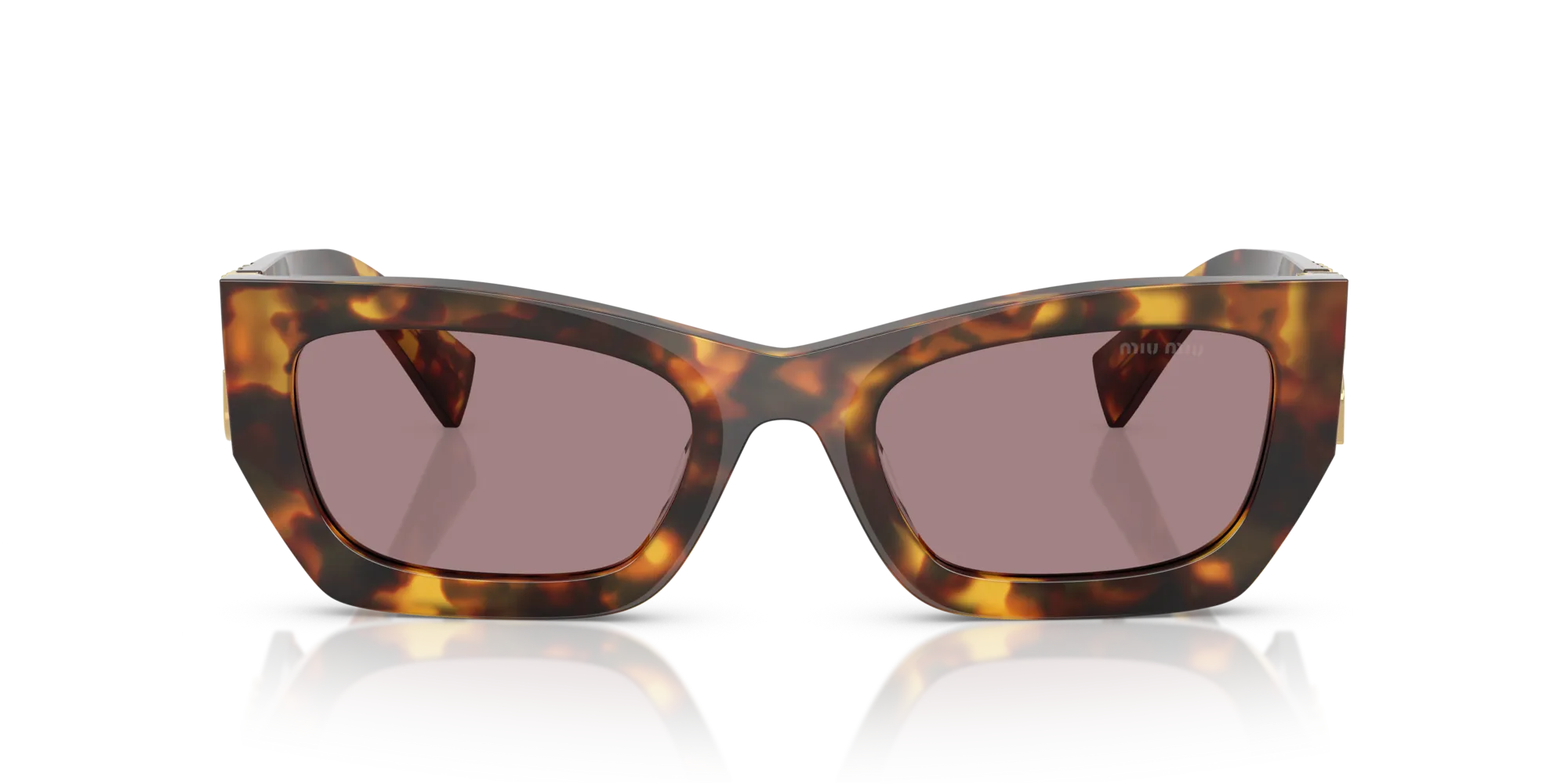 Miu Miu MU 09WS 14L20I Occhiali da sole Acetato Tartaruga Marrone Squadrata Normale - immagine 3