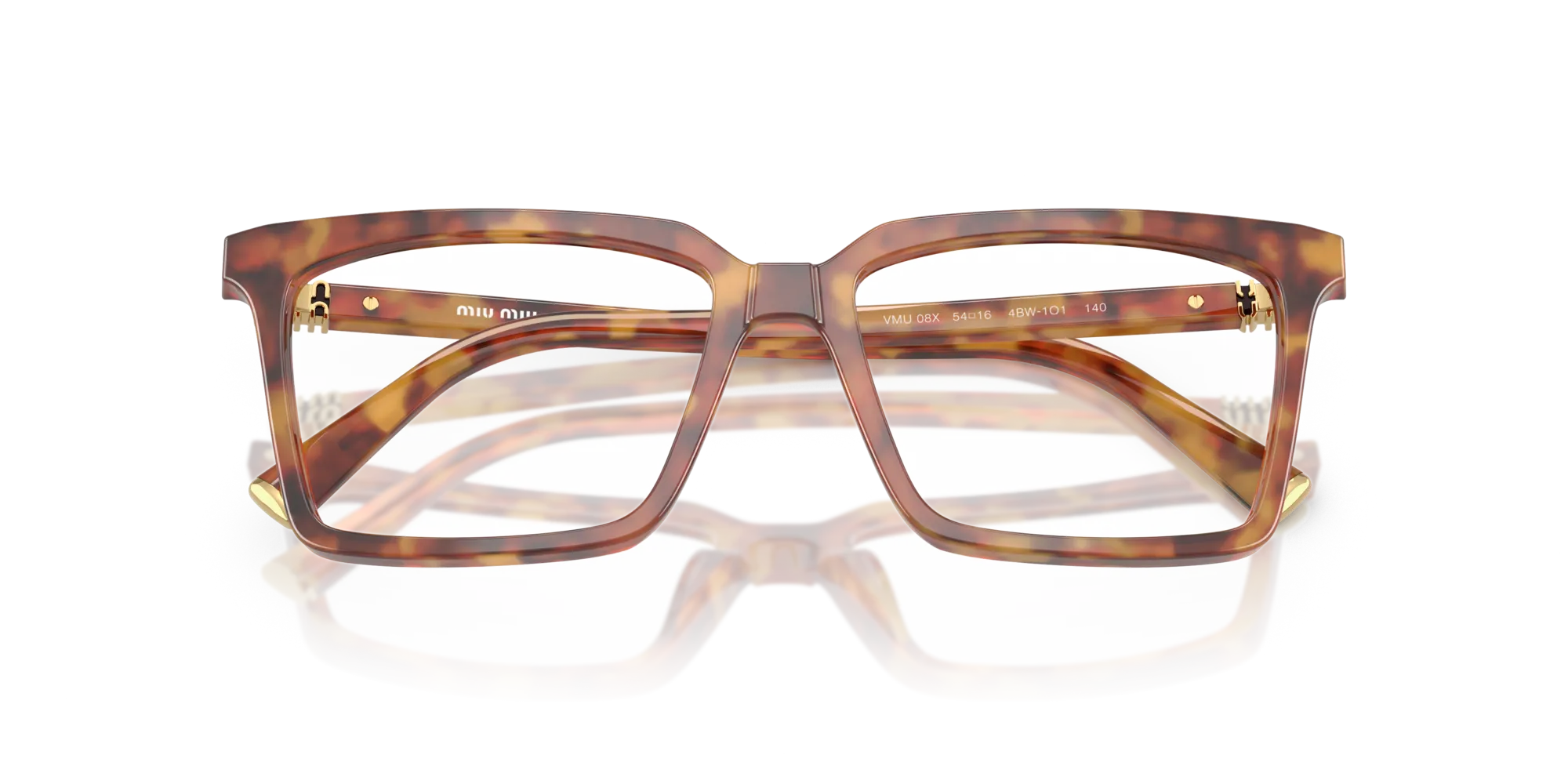 Miu Miu MU 08XV 4BW1O1 Montature da vista Acetato Tartaruga Squadrata Normale - immagine 2