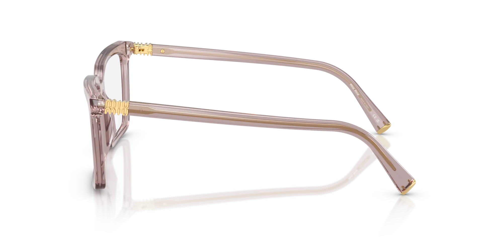 Miu Miu MU 08XV 12W1O1 Montature da vista Acetato Viola Trasparente Squadrata Normale - immagine 4