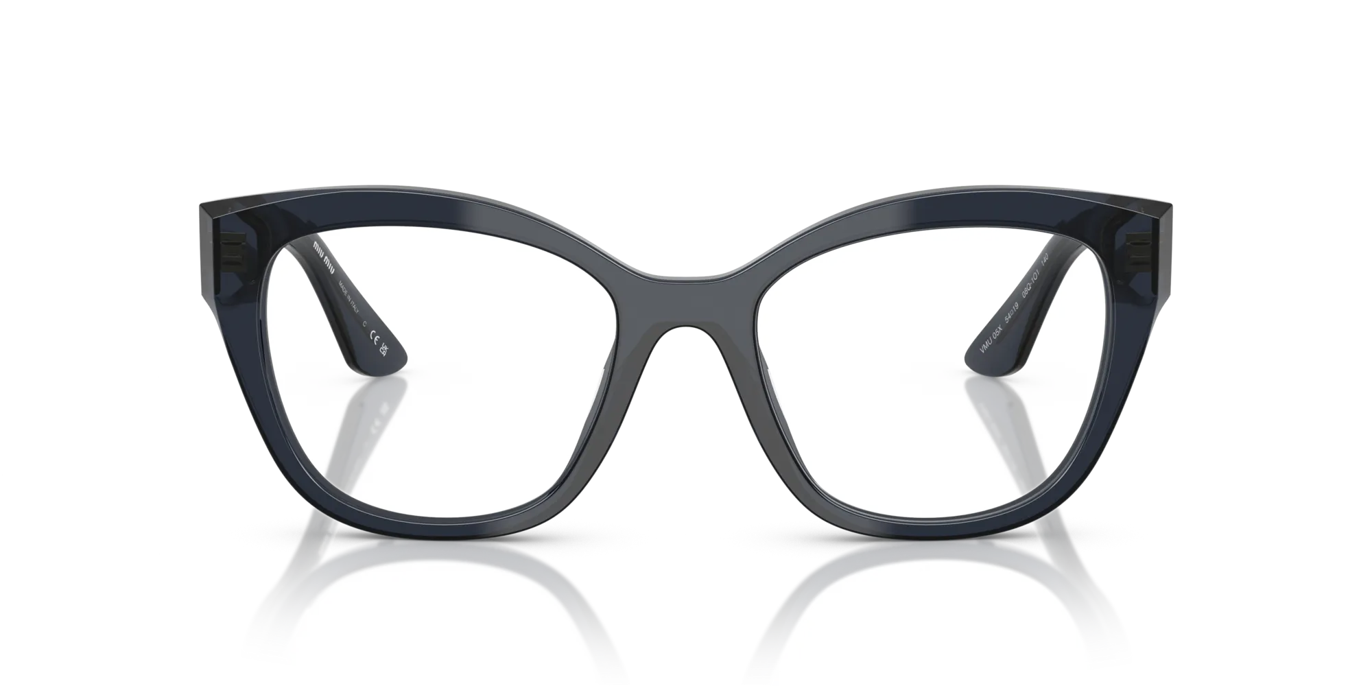 Miu Miu MU 05XV 08Q1O1 Montature da vista Acetato Blu Trasparente Squadrata Normale - immagine 3