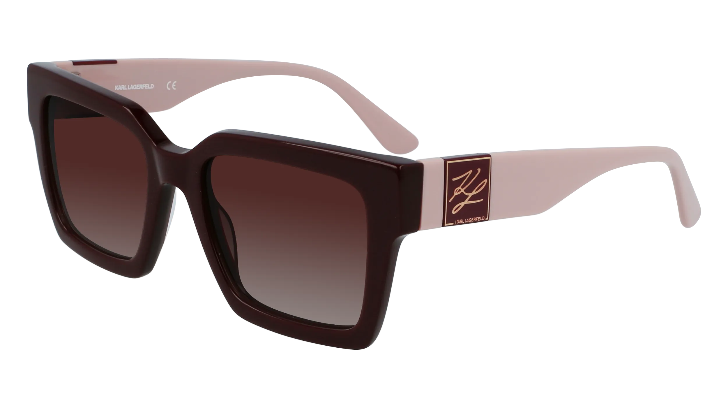 Karl Lagerfeld KL6057S 605 Occhiali da sole Acetato Bordeaux Marrone Squadrata Normale Fotocromatiche - immagine 1