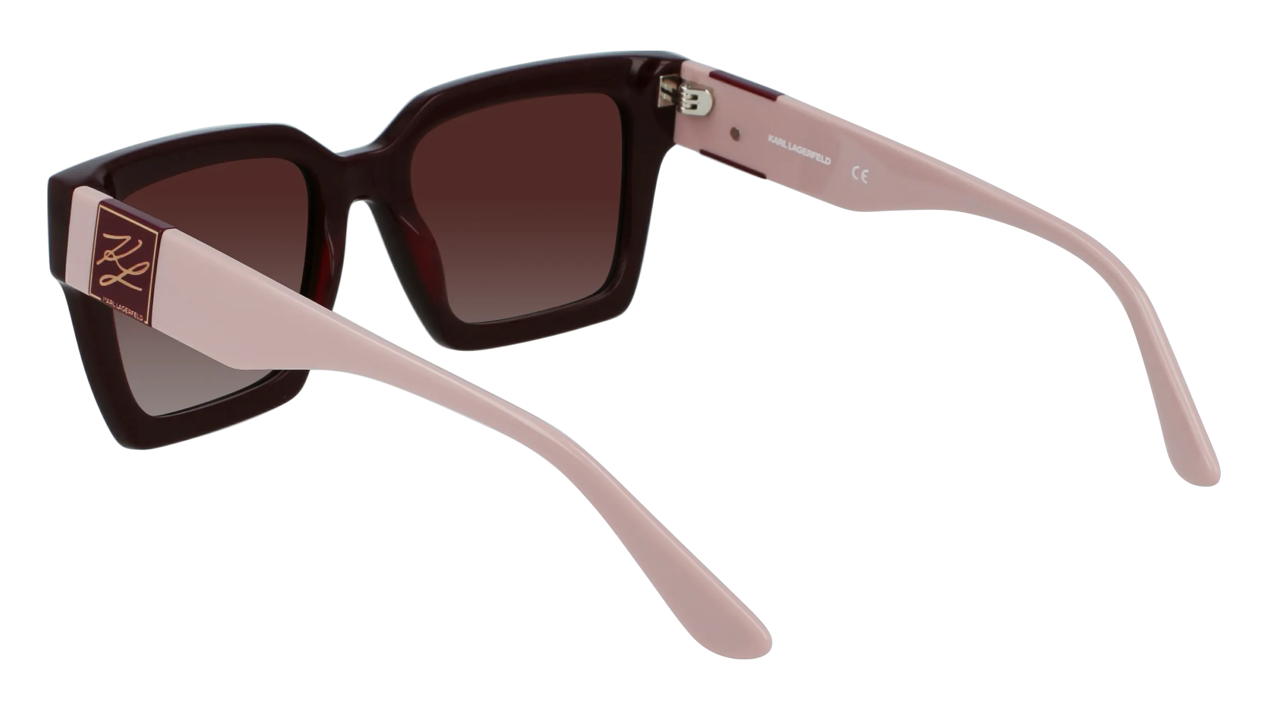 Karl Lagerfeld KL6057S 605 Occhiali da sole Acetato Bordeaux Marrone Squadrata Normale Fotocromatiche - immagine 3