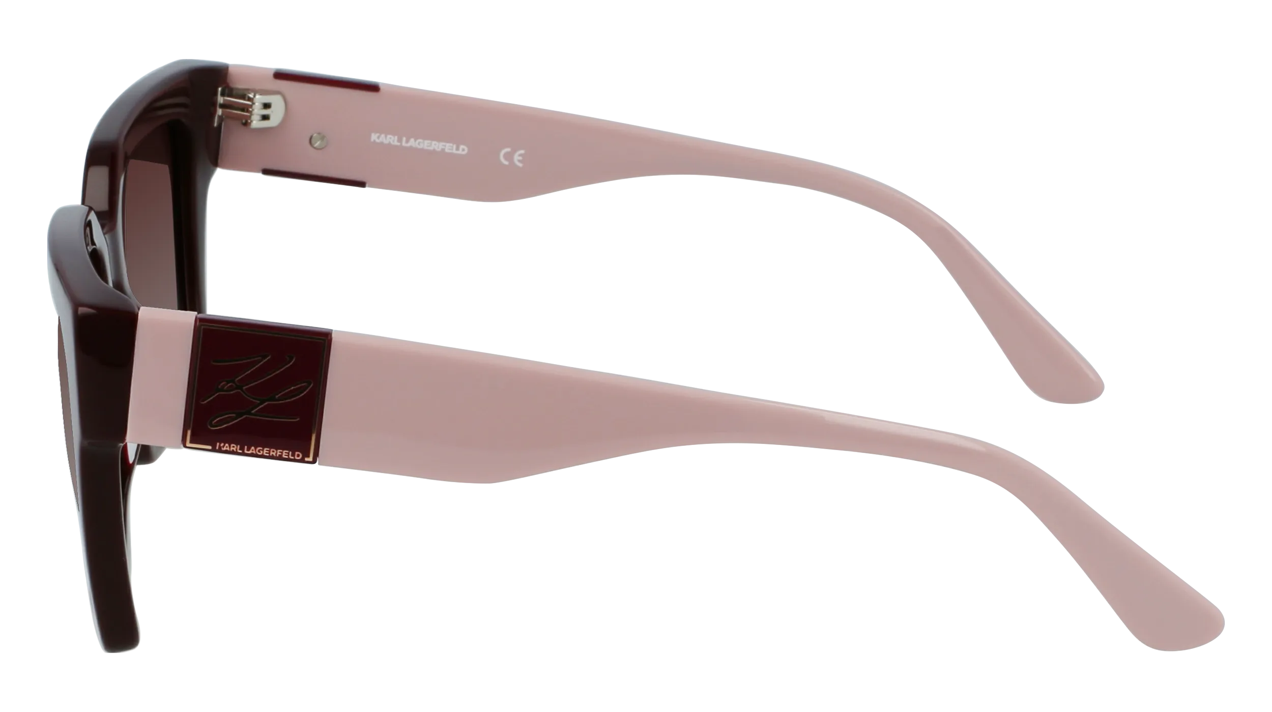 Karl Lagerfeld KL6057S 605 Occhiali da sole Acetato Bordeaux Marrone Squadrata Normale Fotocromatiche - immagine 4