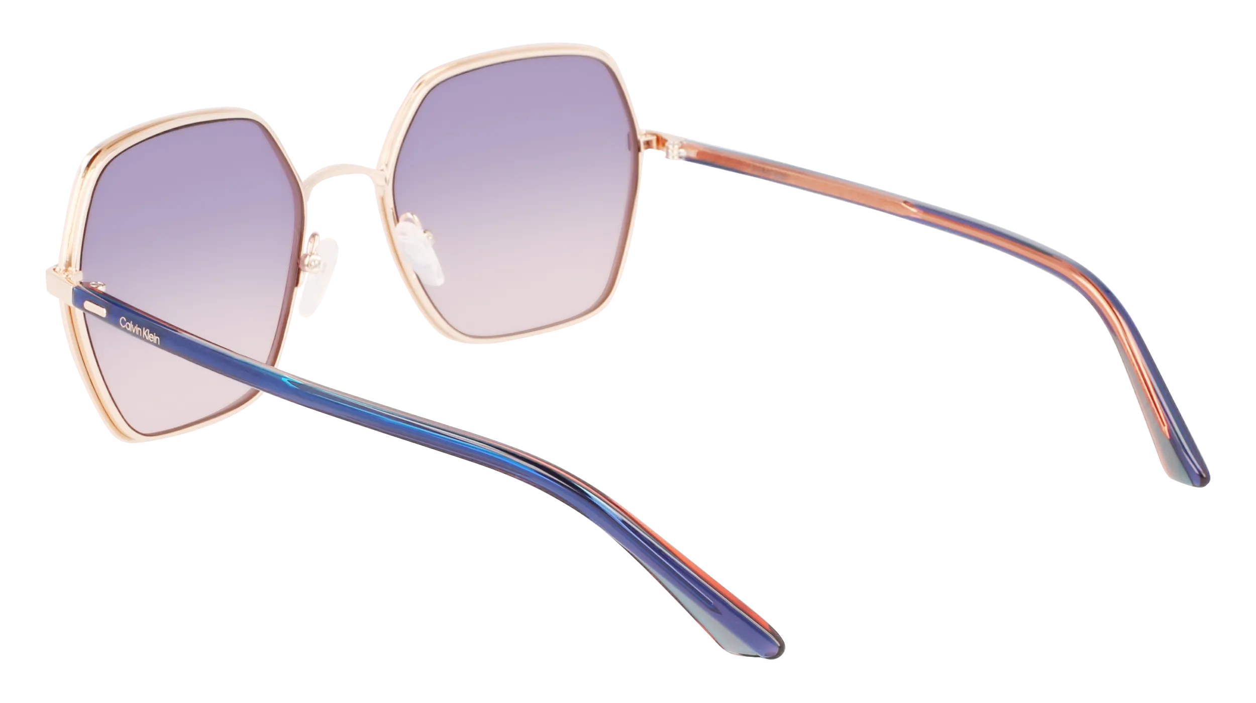 Calvin Klein CK21131S 438 Occhiali da sole Metallo Blu Blu Squadrata Normale Fotocromatiche - immagine 3