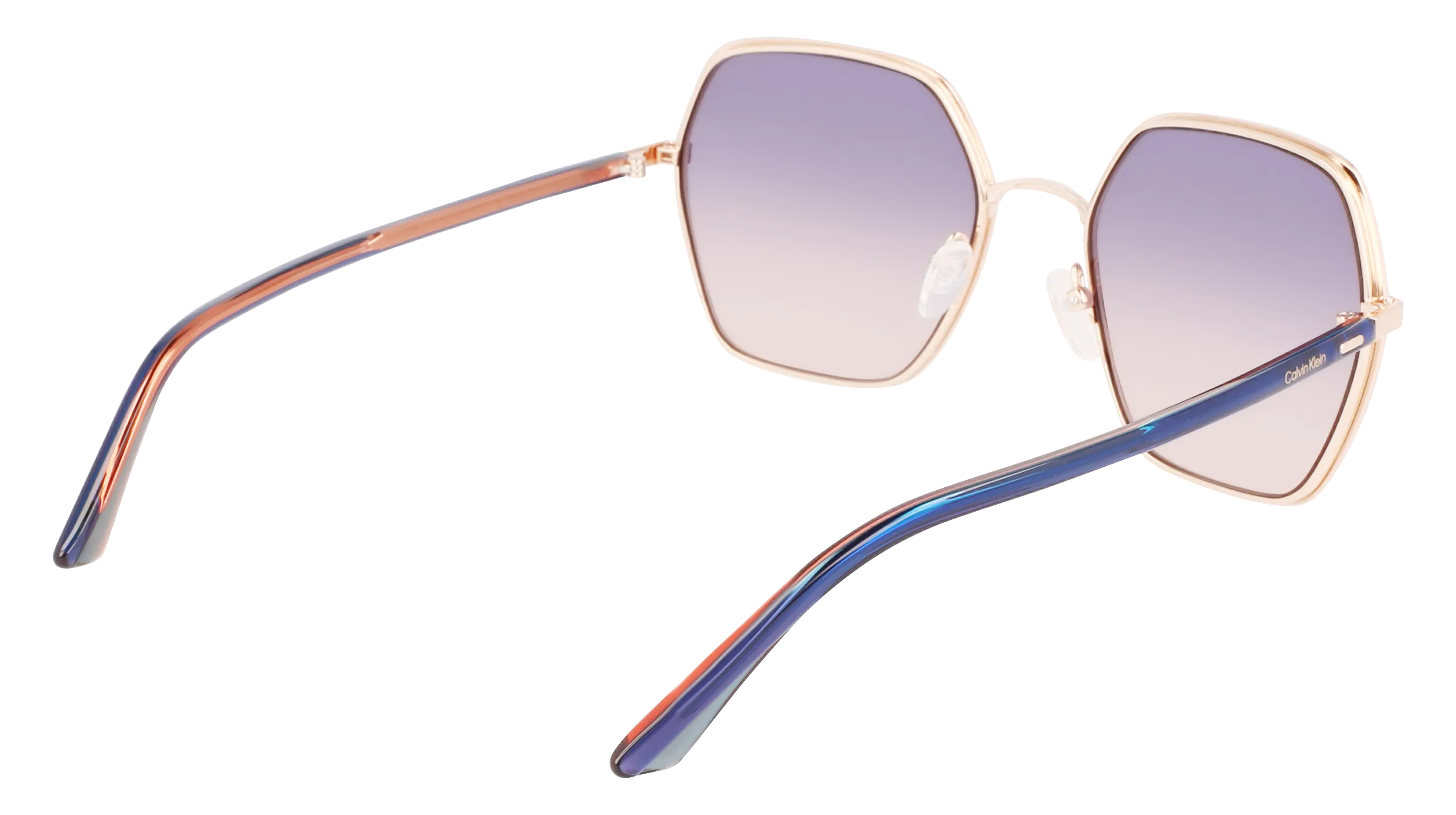 Calvin Klein CK21131S 438 Occhiali da sole Metallo Blu Blu Squadrata Normale Fotocromatiche - immagine 4