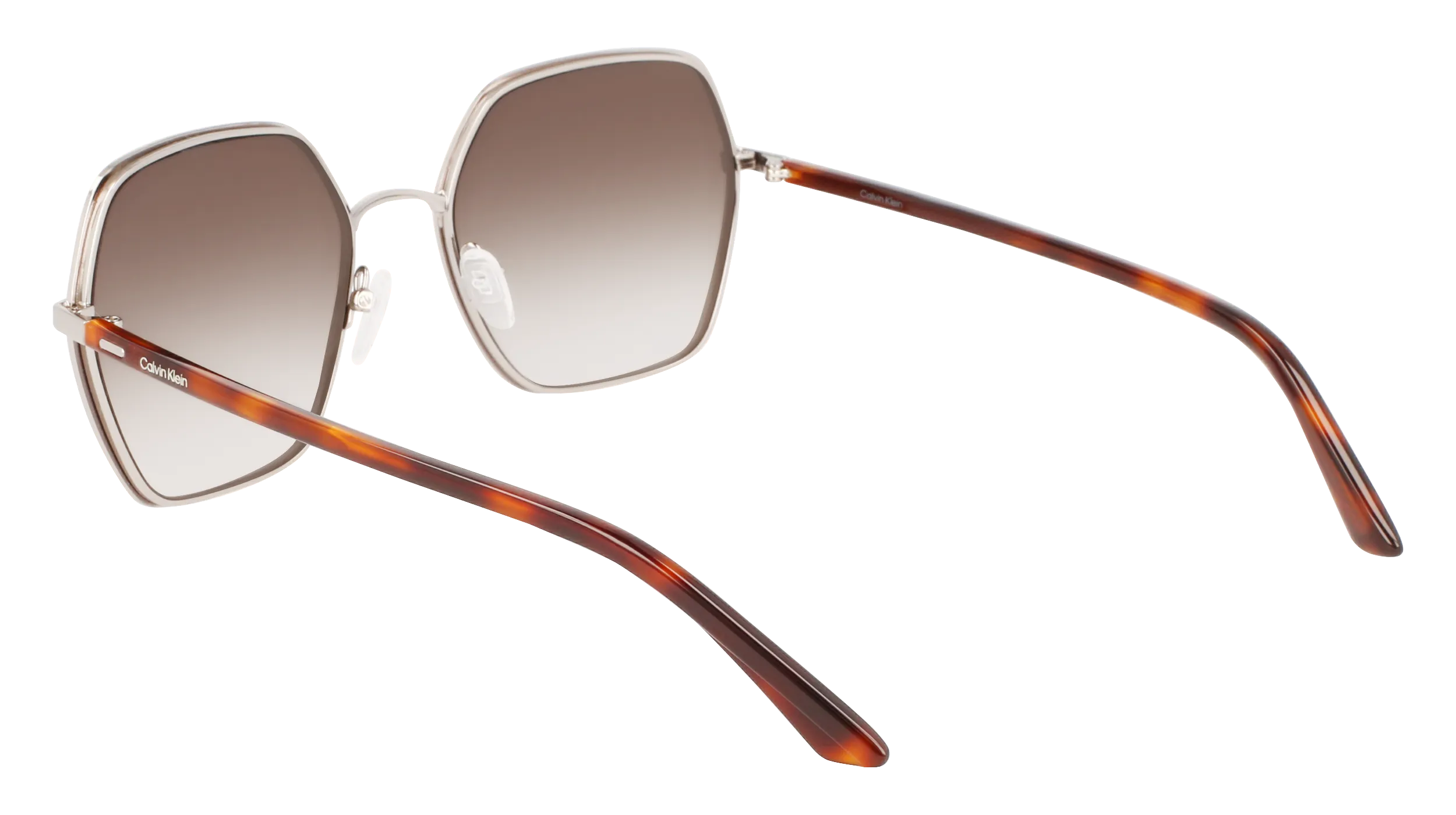 Calvin Klein CK21131S 200 Occhiali da sole Metallo Marrone Marrone Squadrata Normale Fotocromatiche - immagine 3