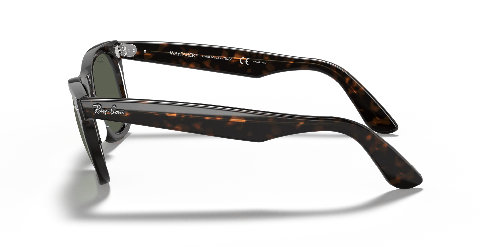 Ray - Ban RB2140 WAYFARER 902/58 Occhiali da sole Acetato Tartaruga Verde Squadrata Polarizzata - immagine 4