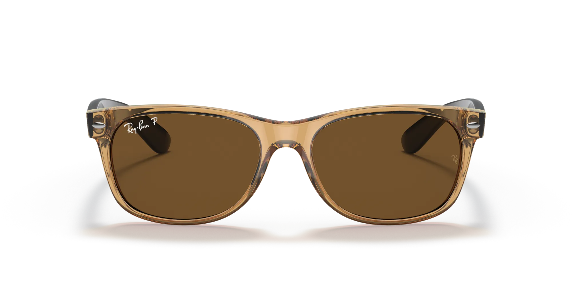 Ray - Ban RB2132 NEW WAYFARER 945/57 Occhiali da sole Nylon Giallo Marrone Squadrata Polarizzata - immagine 3
