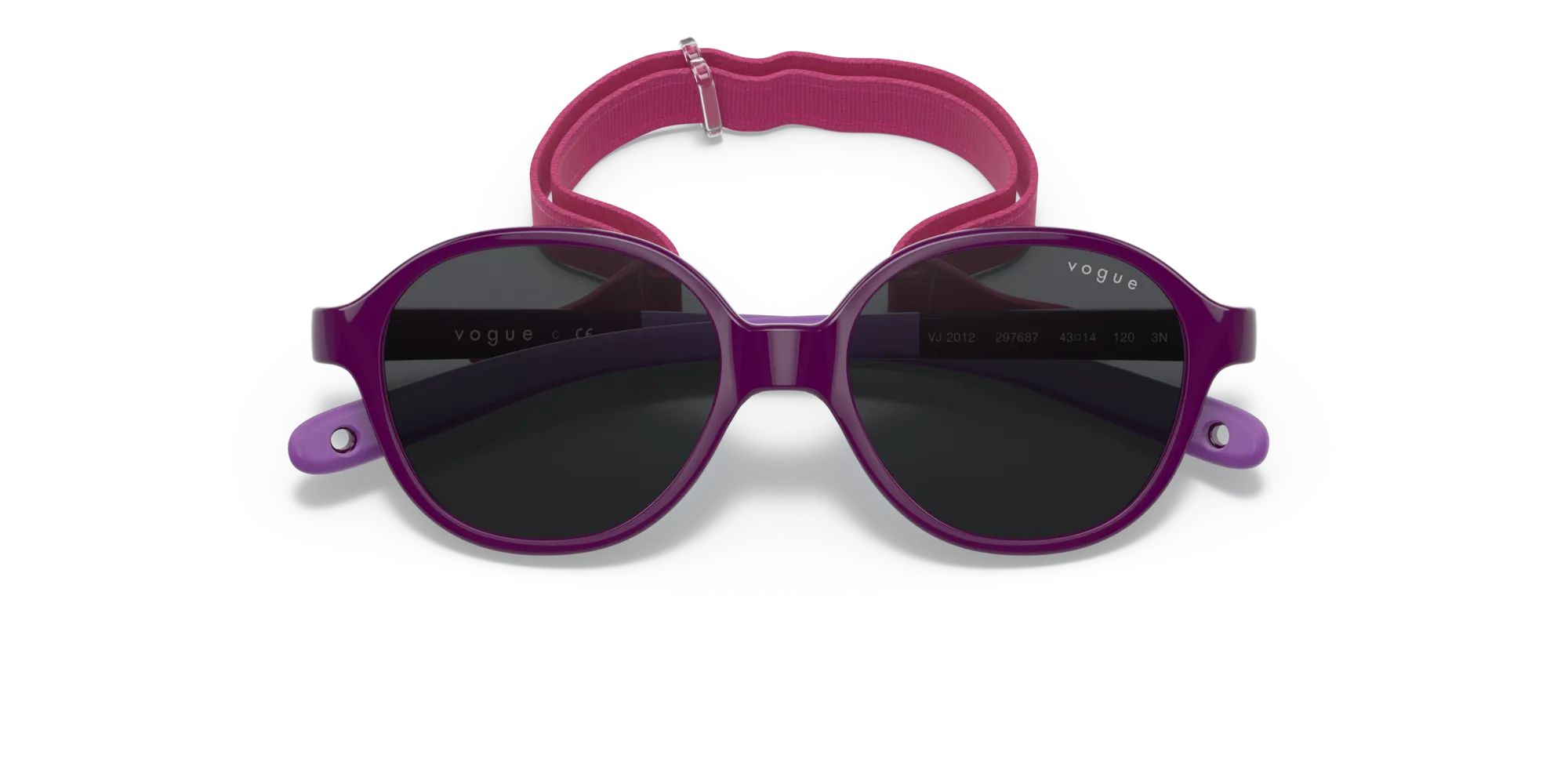 VOGUE EYEWEAR VJ2012 297687 Occhiali da sole bambino Iniettato Viola Grigio Pillow Normale - immagine 2