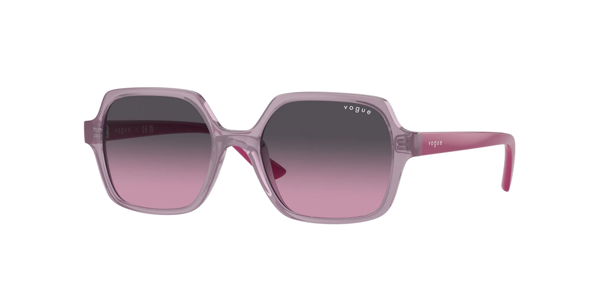 VOGUE EYEWEAR VJ2006 278090 Occhiali da sole Iniettato Rosa Grigio Squadrata Normale Sfumato - immagine 1