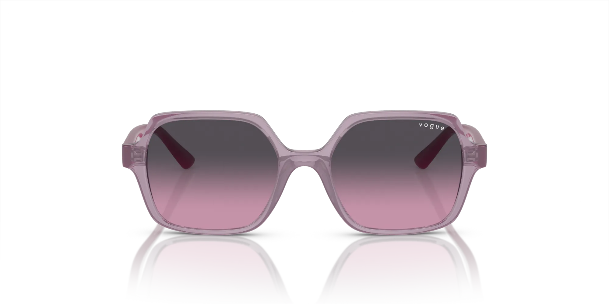 VOGUE EYEWEAR VJ2006 278090 Occhiali da sole Iniettato Rosa Grigio Squadrata Normale Sfumato - immagine 3