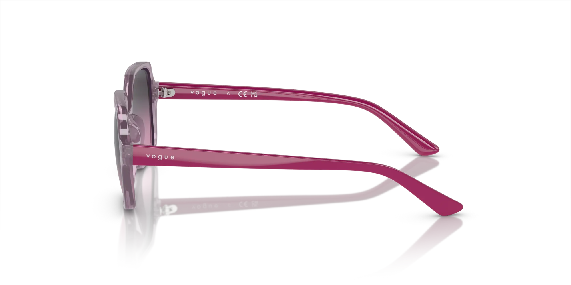 VOGUE EYEWEAR VJ2006 278090 Occhiali da sole Iniettato Rosa Grigio Squadrata Normale Sfumato - immagine 4