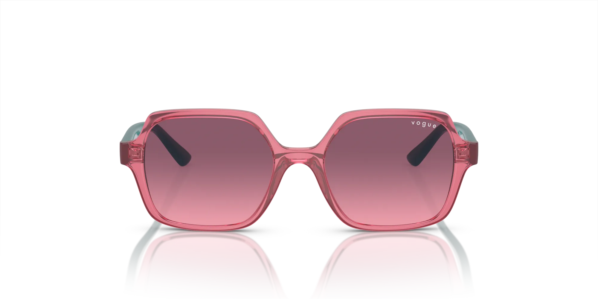 VOGUE EYEWEAR VJ2006 276620 Occhiali da sole bambino Iniettato Rosso Rosa Squadrata Normale Sfumato - immagine 3