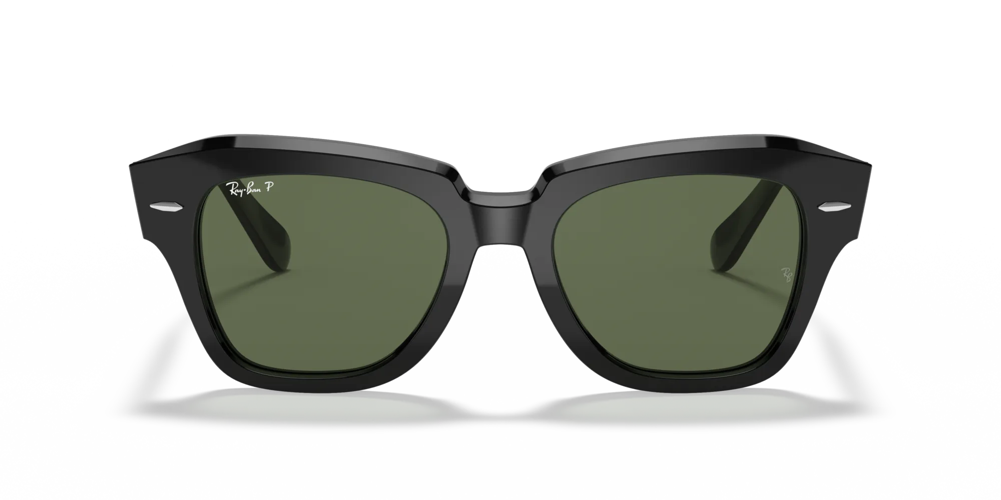 Ray - Ban RB2186 STATE STREET 901/58 Occhiali da sole Acetato Nero G15 Squadrata Polarizzata - immagine 3