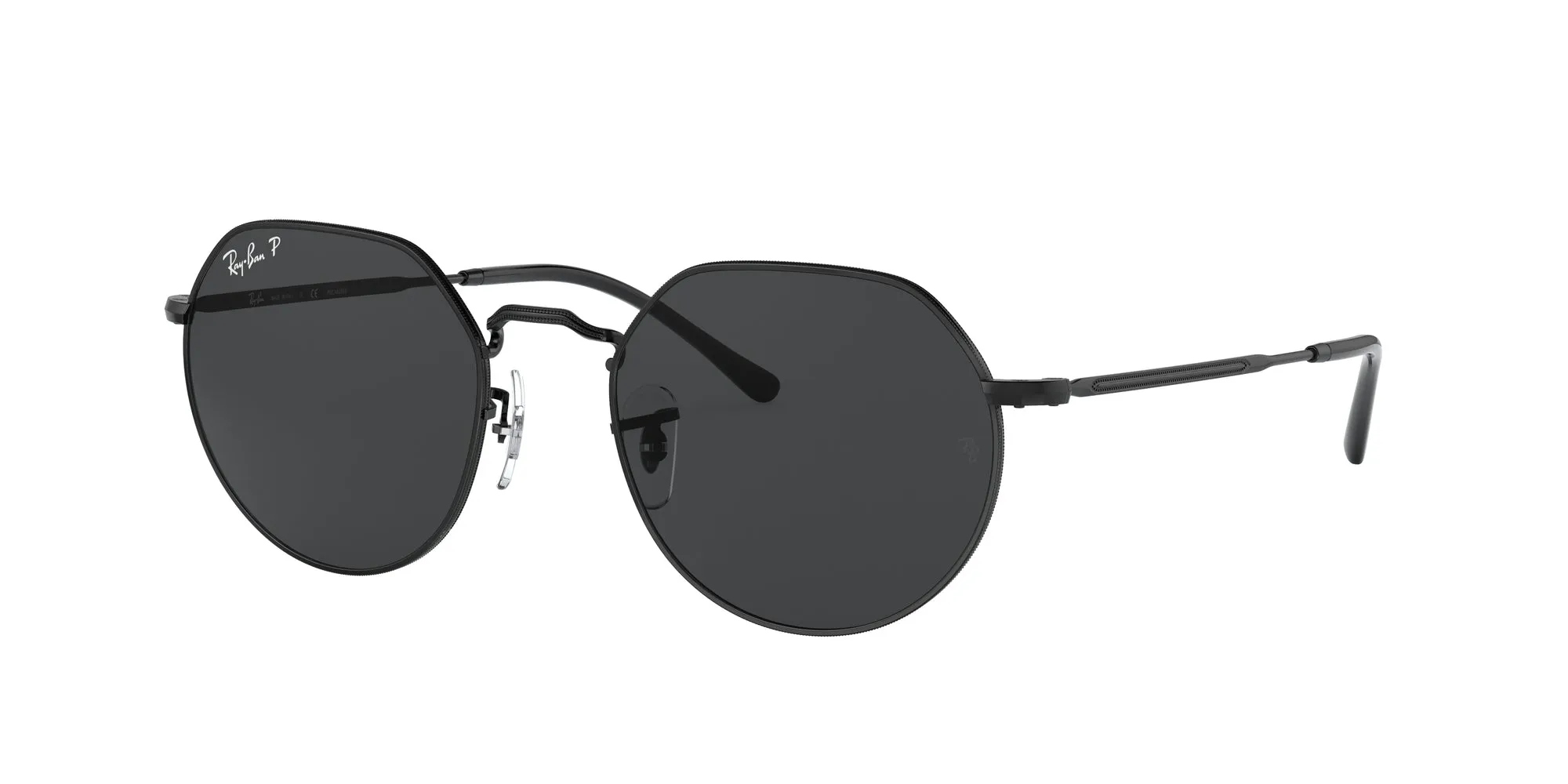 Ray - Ban RB3565 JACK 002/48 Occhiali da sole Metallo Nero Nero Geometrica Polarizzata - immagine 1