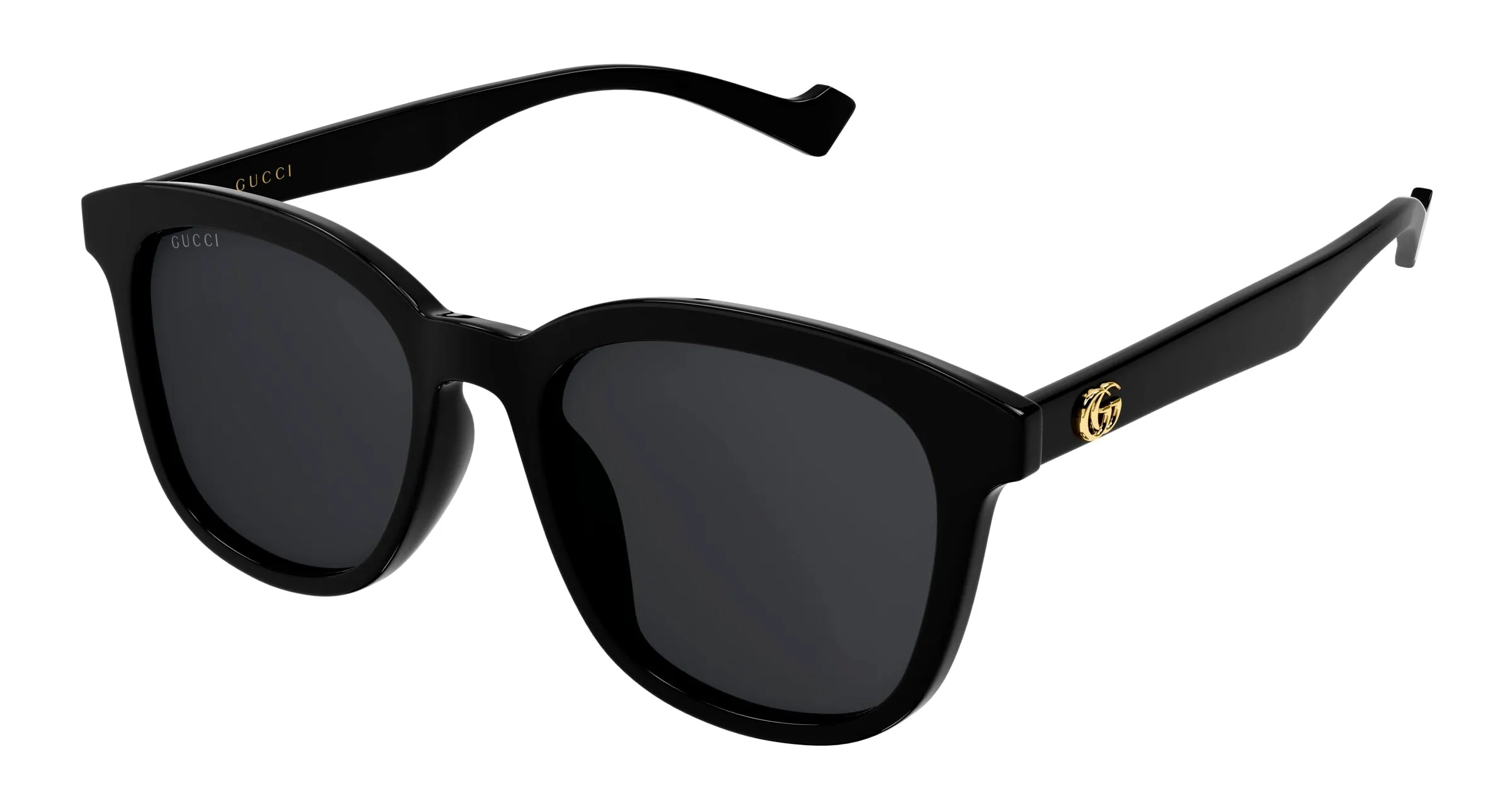 Gucci GG1001SK 001 Occhiali da sole Acetato Nero Grigio Squadrata Normale - immagine 1