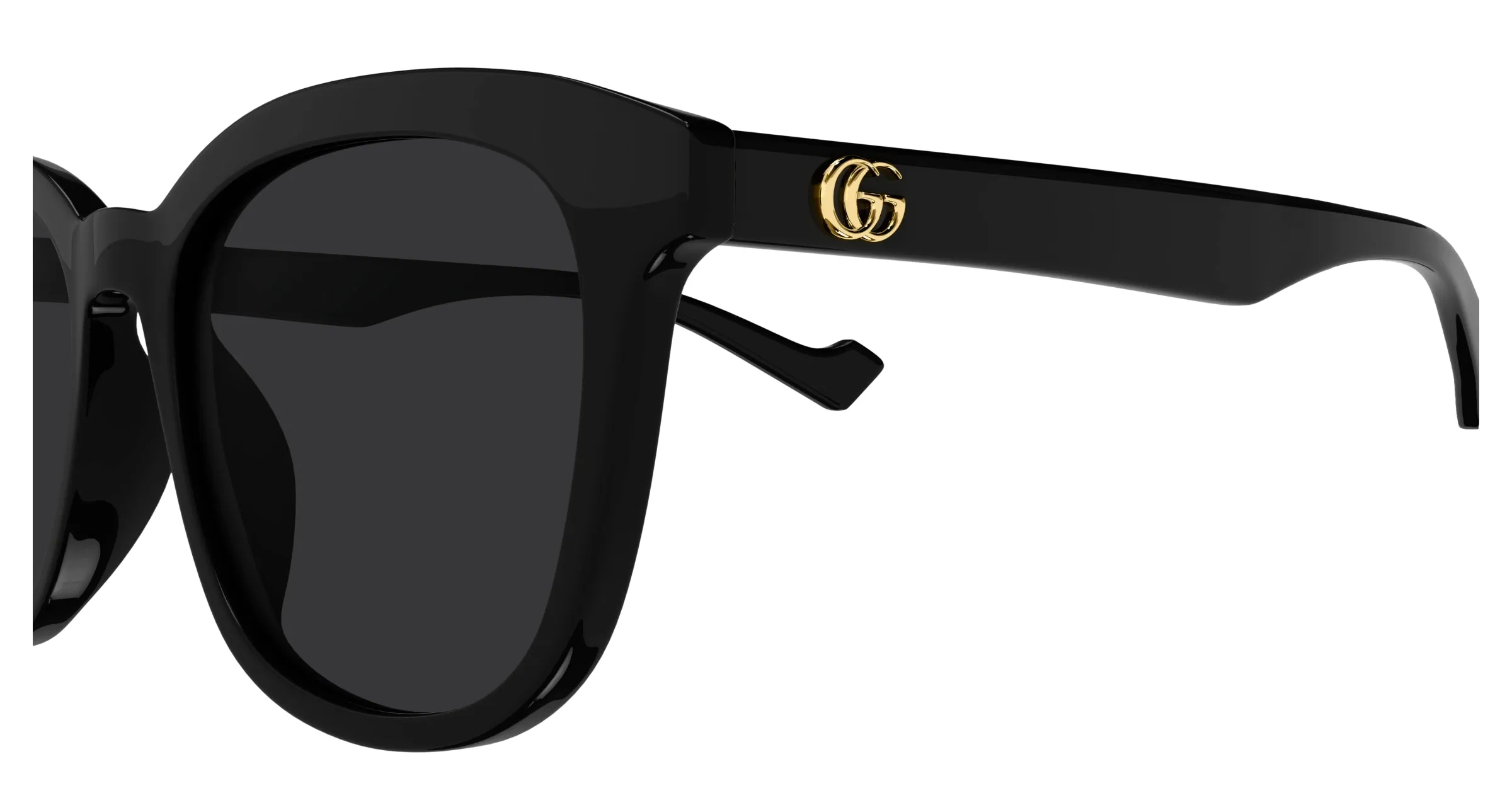 Gucci GG1001SK 001 Occhiali da sole Acetato Nero Grigio Squadrata Normale - immagine 3