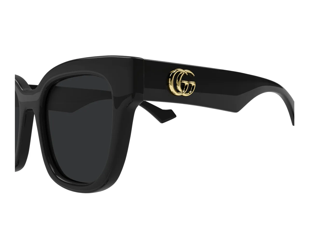 Gucci GG0998S 001 Occhiali da sole Acetato Nero Grigio Squadrata Normale - immagine 4