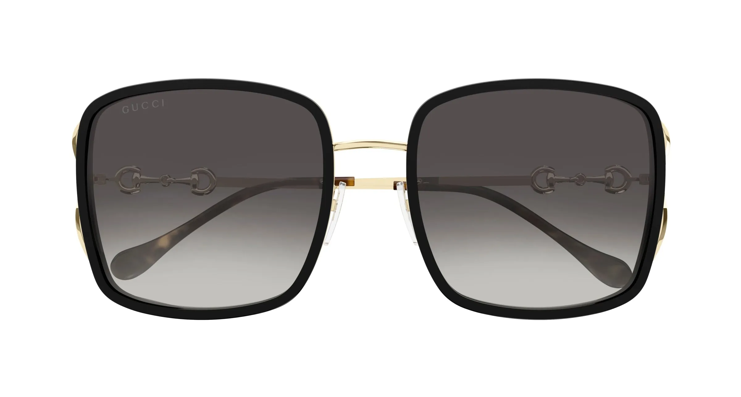 Gucci GG1016SK 001 Occhiali da sole Iniettato Nero Grigio Squadrata Normale - immagine 2