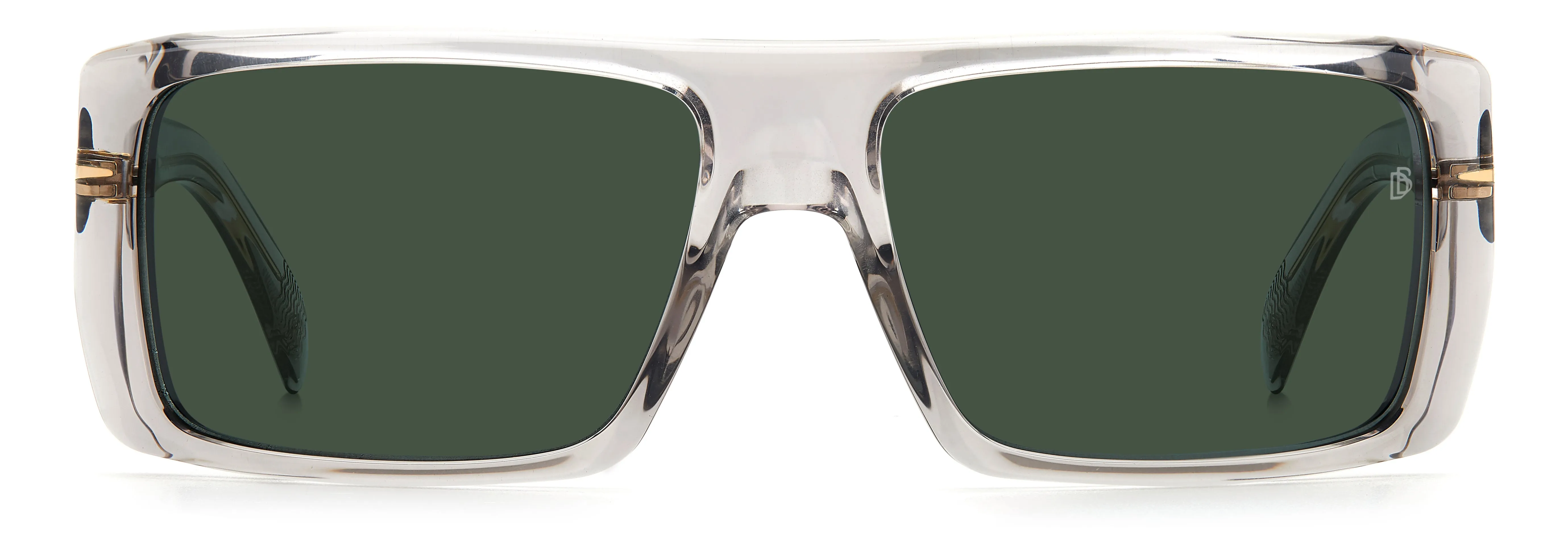 DAVID BECKHAM DB 7063/S KB7/QT Occhiali da sole Acetato Grigio Verde Squadrata Normale - immagine 2