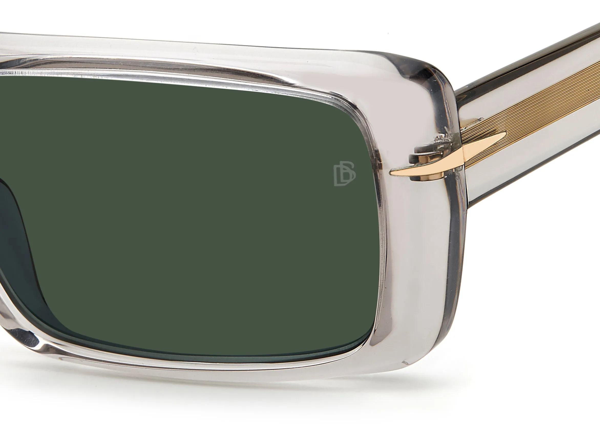 DAVID BECKHAM DB 7063/S KB7/QT Occhiali da sole Acetato Grigio Verde Squadrata Normale - immagine 3