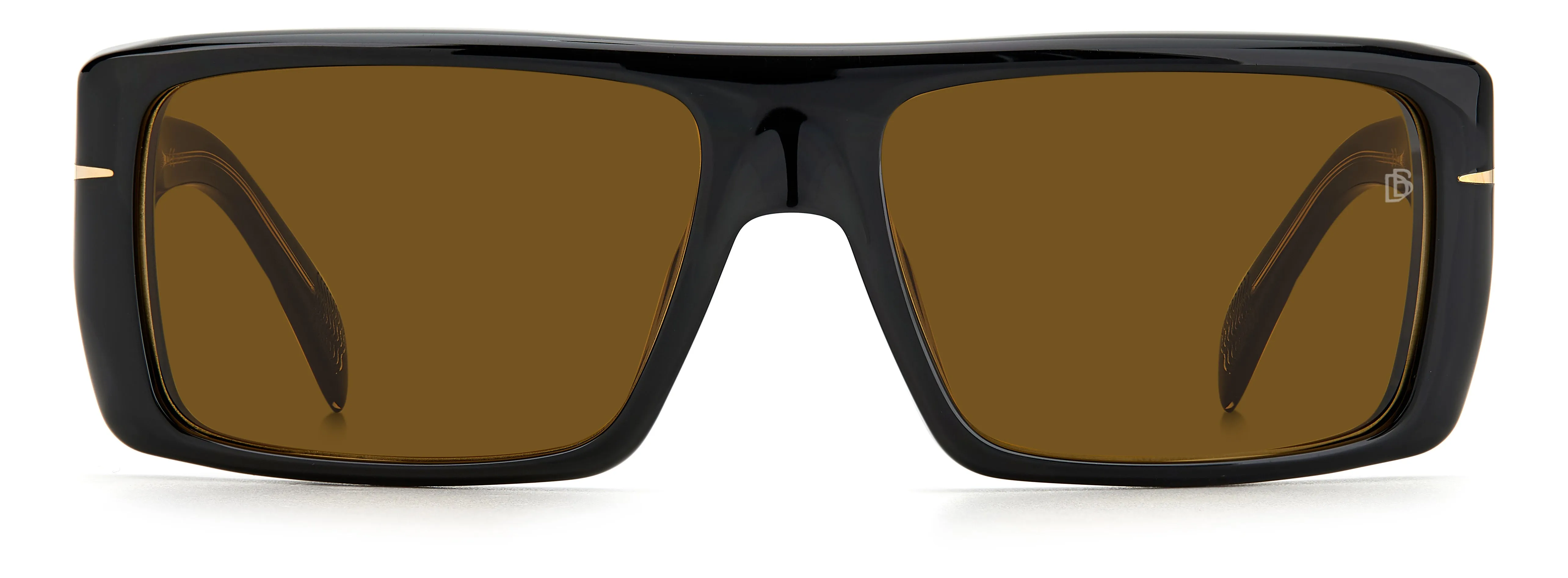 DAVID BECKHAM DB 7063/S 807/70 Occhiali da sole Acetato Nero Marrone Squadrata - immagine 2