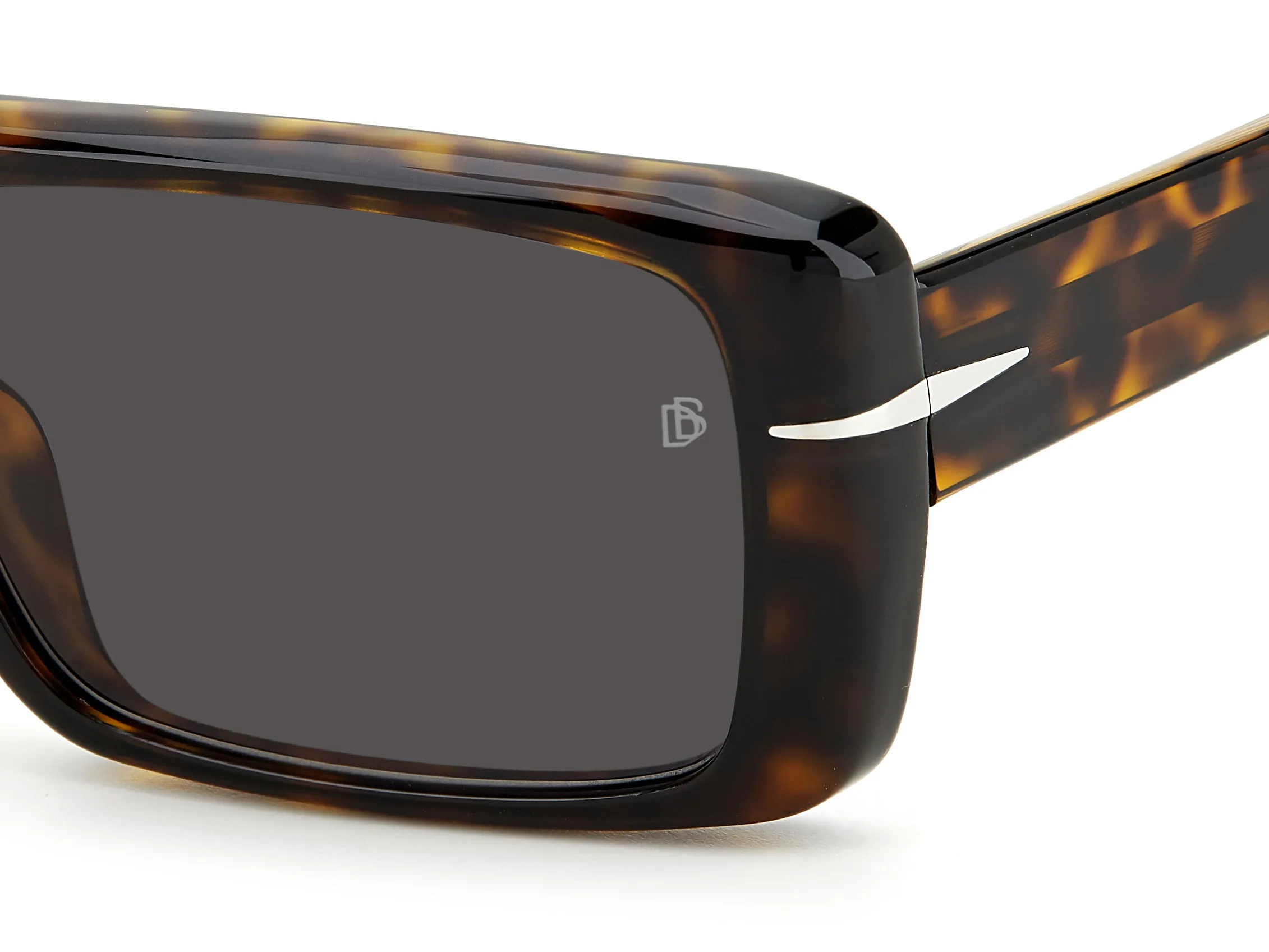 DAVID BECKHAM DB 7063/S 086/IR Occhiali da sole Acetato Havana Grigio Squadrata - immagine 3