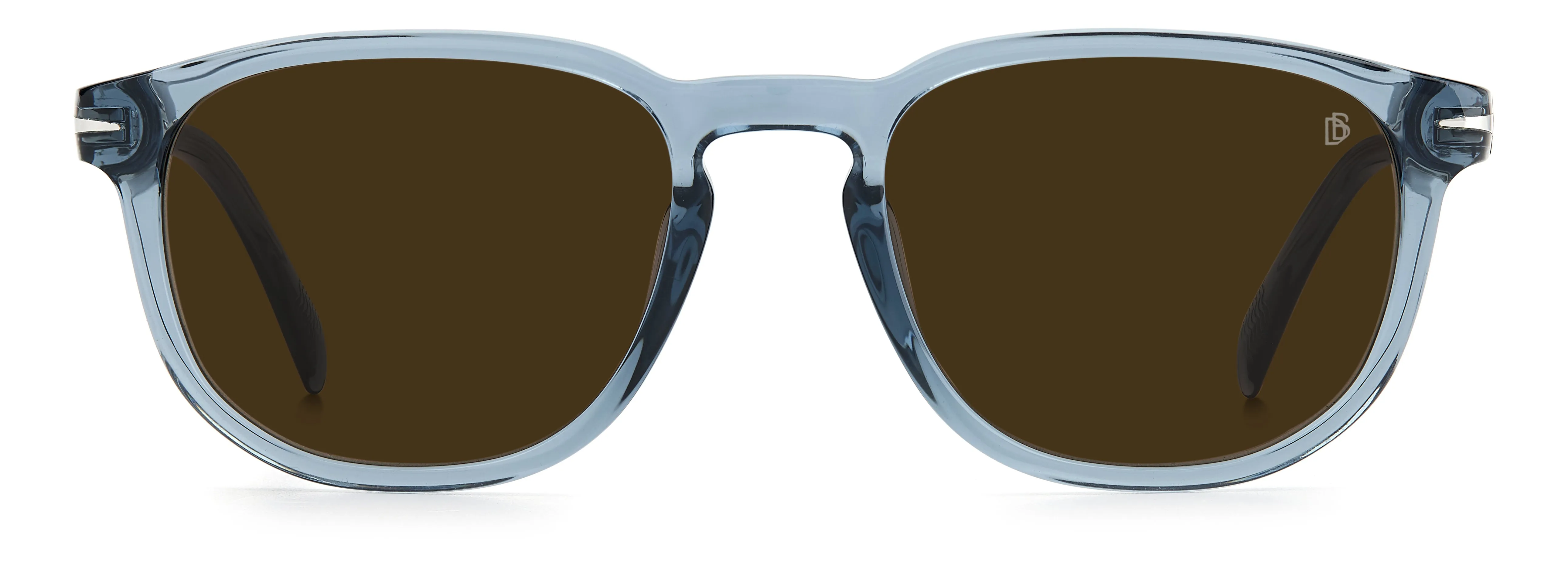 DAVID BECKHAM DB 1070/S PJP/70 Occhiali da sole Acetato Blu Marrone Rotonda - immagine 2