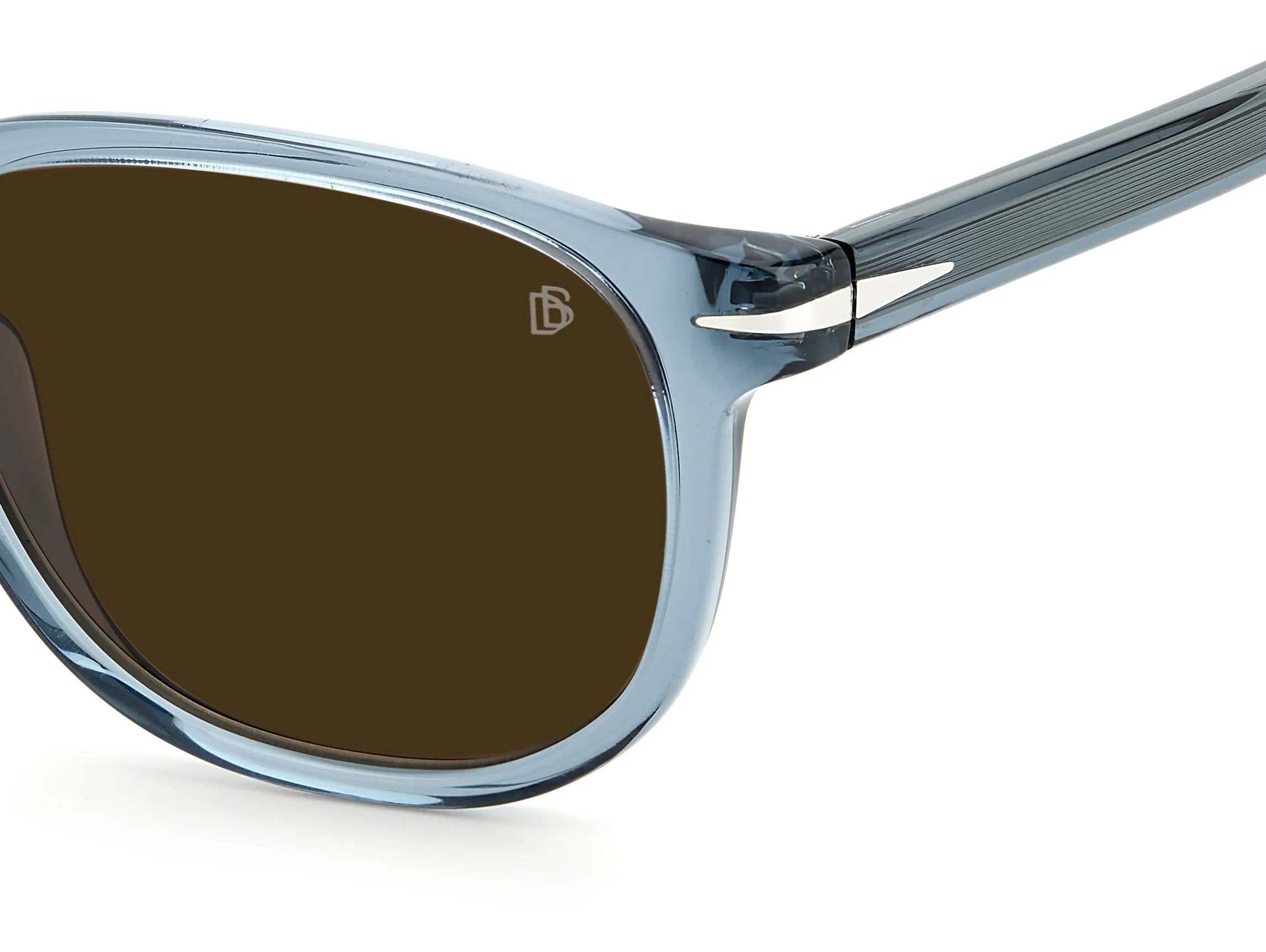 DAVID BECKHAM DB 1070/S PJP/70 Occhiali da sole Acetato Blu Marrone Rotonda - immagine 3