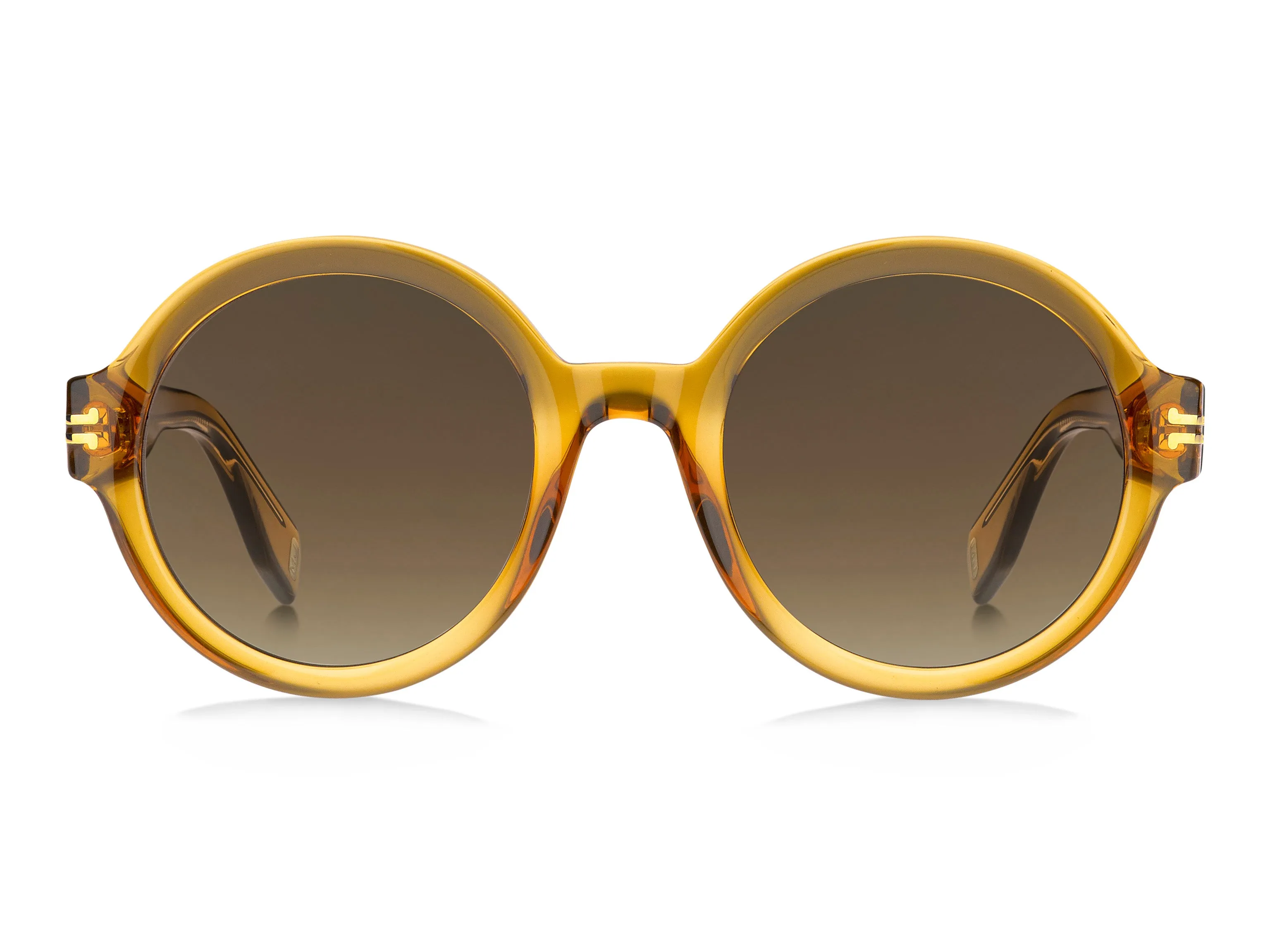 Marc Jacobs MJ 1036/S 40G/HA Occhiali da sole Acetato Giallo Marrone Rotonda Normale Sfumato - immagine 3